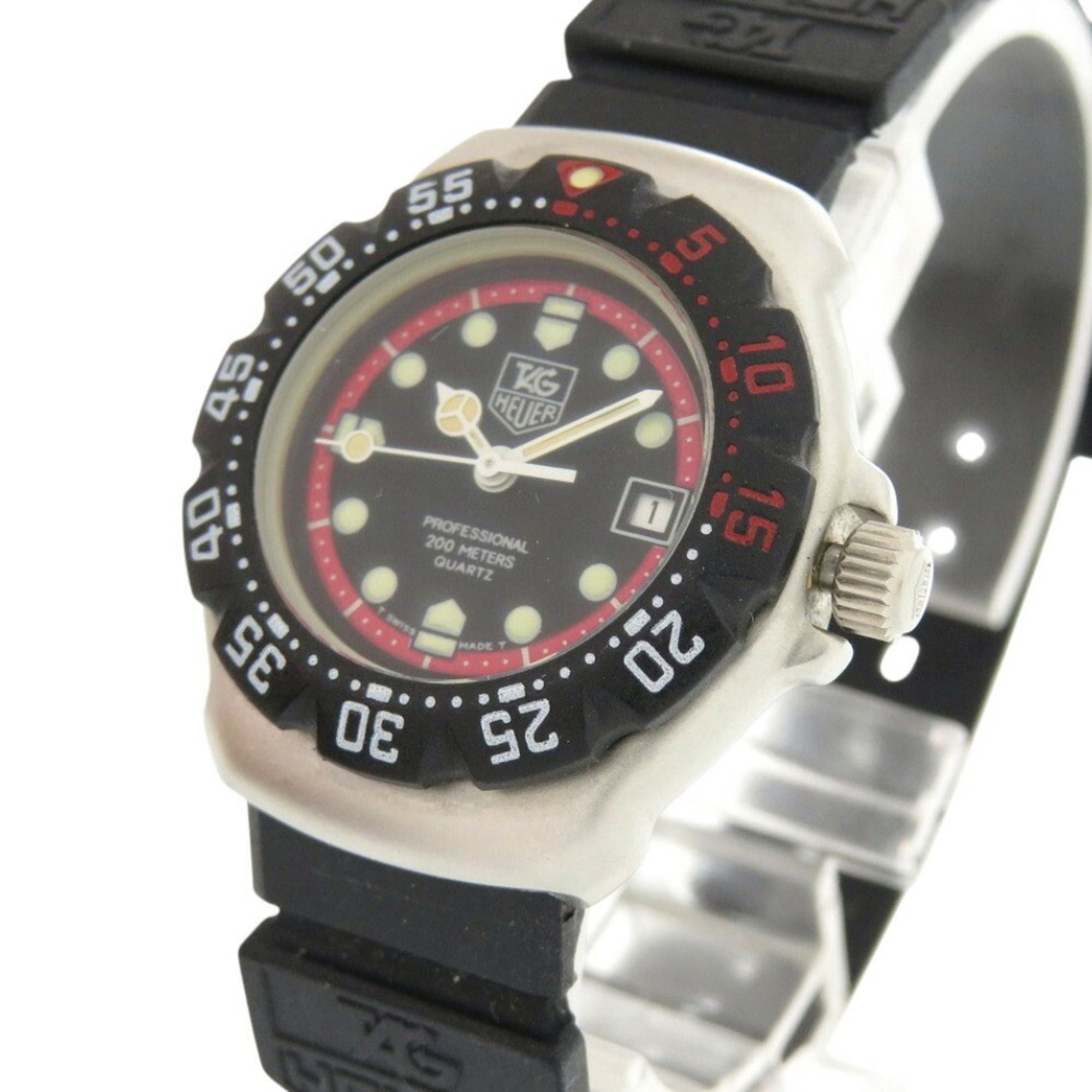 TAG Heuer Formula 1 374.508 Stainless Steel Rubber Black Quartz Watch with Dial 1729 — Very Good