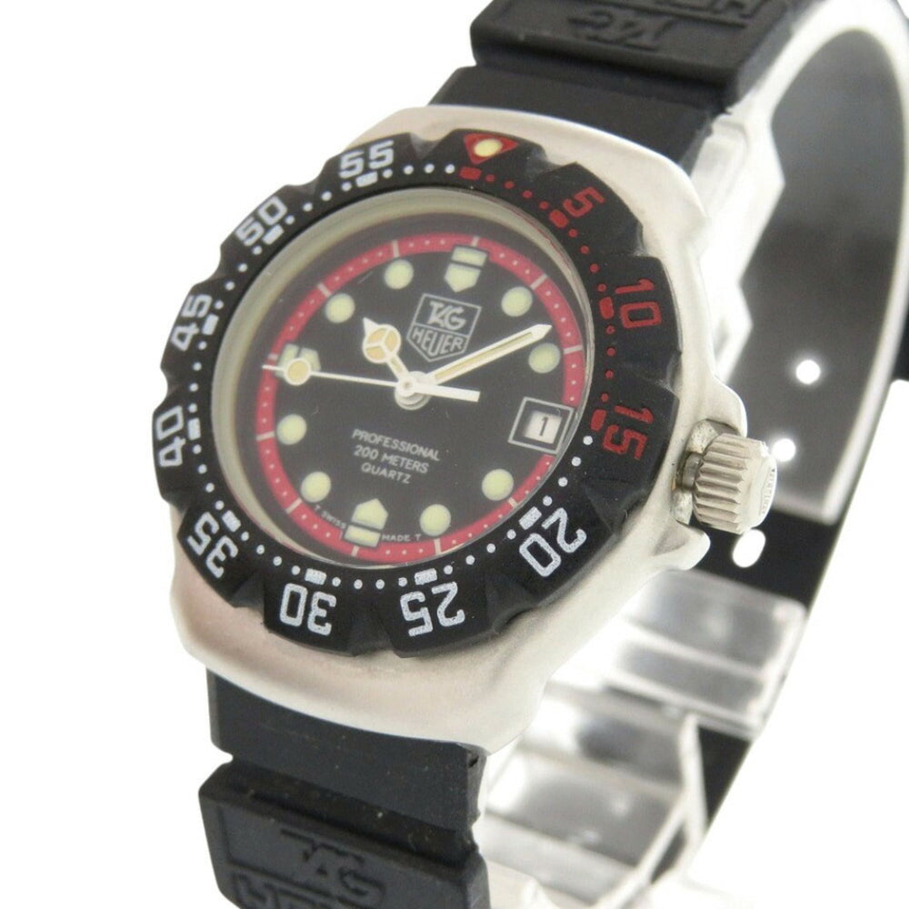 TAG Heuer Formula 1 374.508 Stainless Steel Rubber Black Quartz Watch with Dial 1729 — Very Good