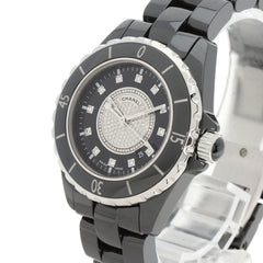 CHANEL H2122 J12 33mm Center Diamond Ceramic/Ceramic Women's Watch — Good