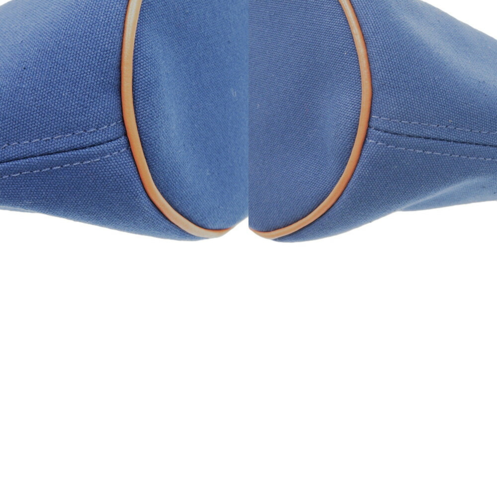 Hermes Like new Hermès Palmire trapezoid pouch, canvas and cotton, CORAIL, indigo blue, 1583 — Like New