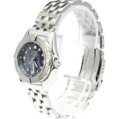 BREITLING Callistino Blue MOP Dial Steel Quartz Watch A72345 Polished — Very Good