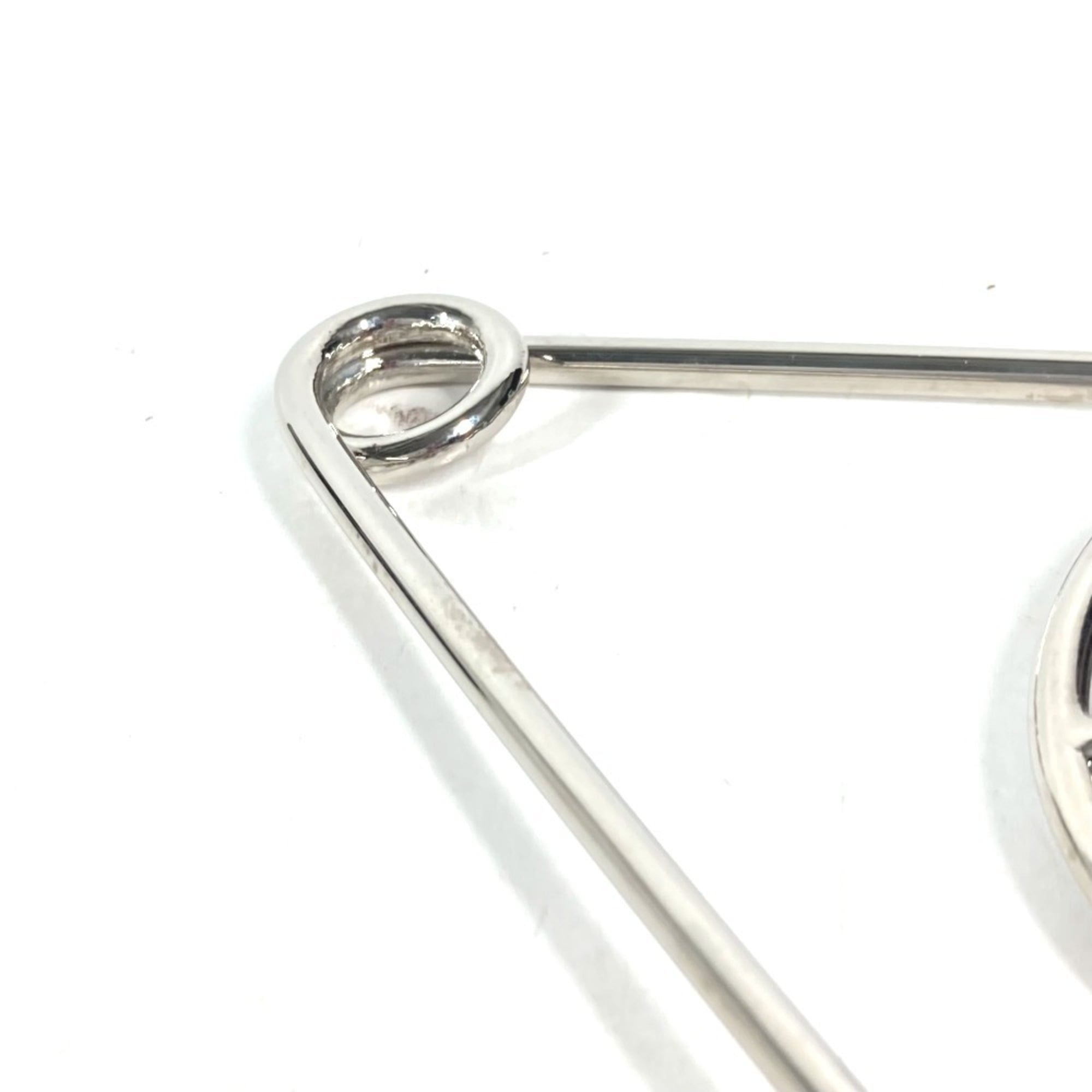LOEWE 111.19.043 17A Rose Mechano Pin Brooch Metal Leather Women's Silver Similar MO-241208-15 — Like New