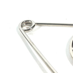 LOEWE 111.19.043 17A Rose Mechano Pin Brooch Metal Leather Women's Silver Similar MO-241208-15 — Like New