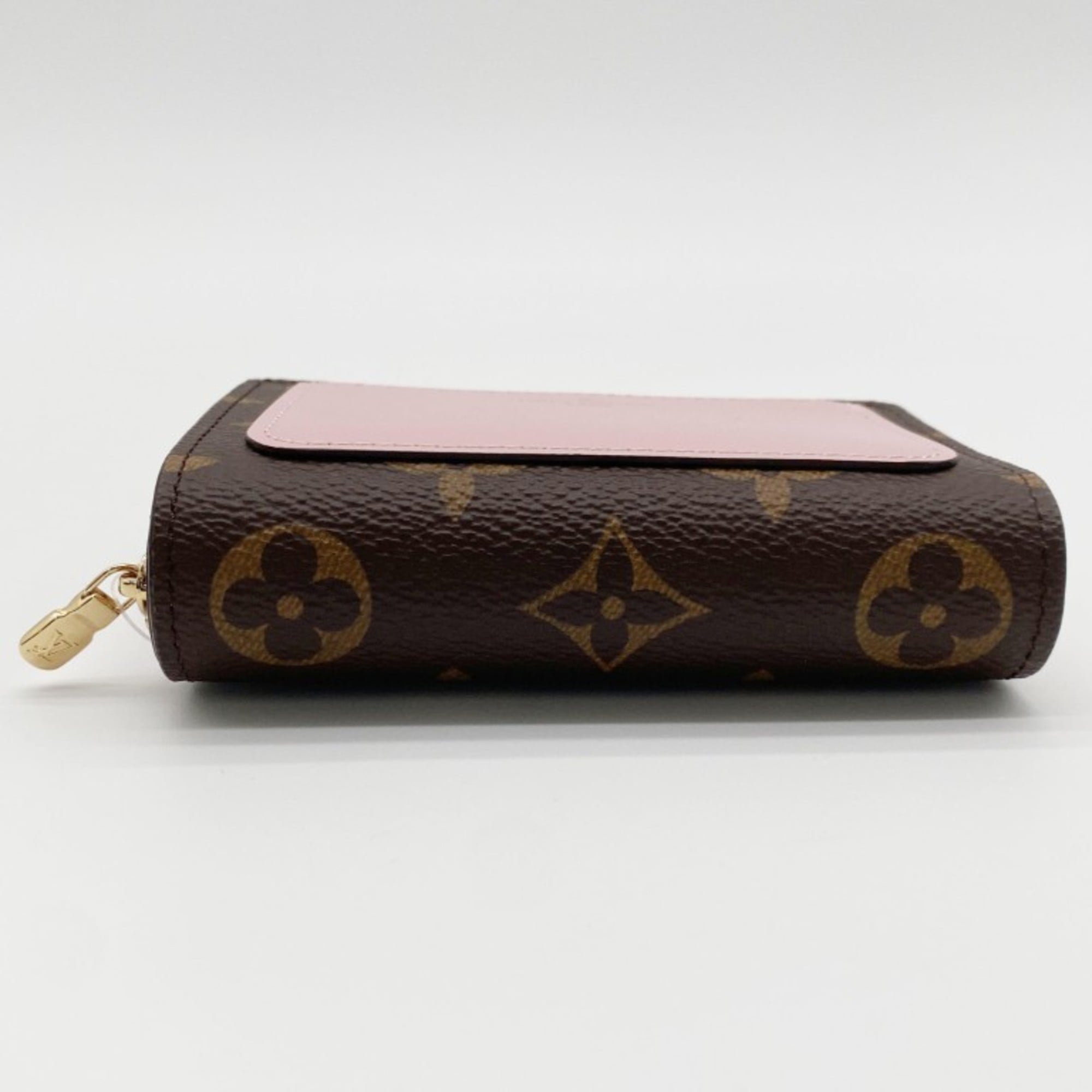 LOUIS VUITTON Louis Vuitton Portefeuille Lou M82378 Rose Ballerine Monogram Women's Bifold Wallet