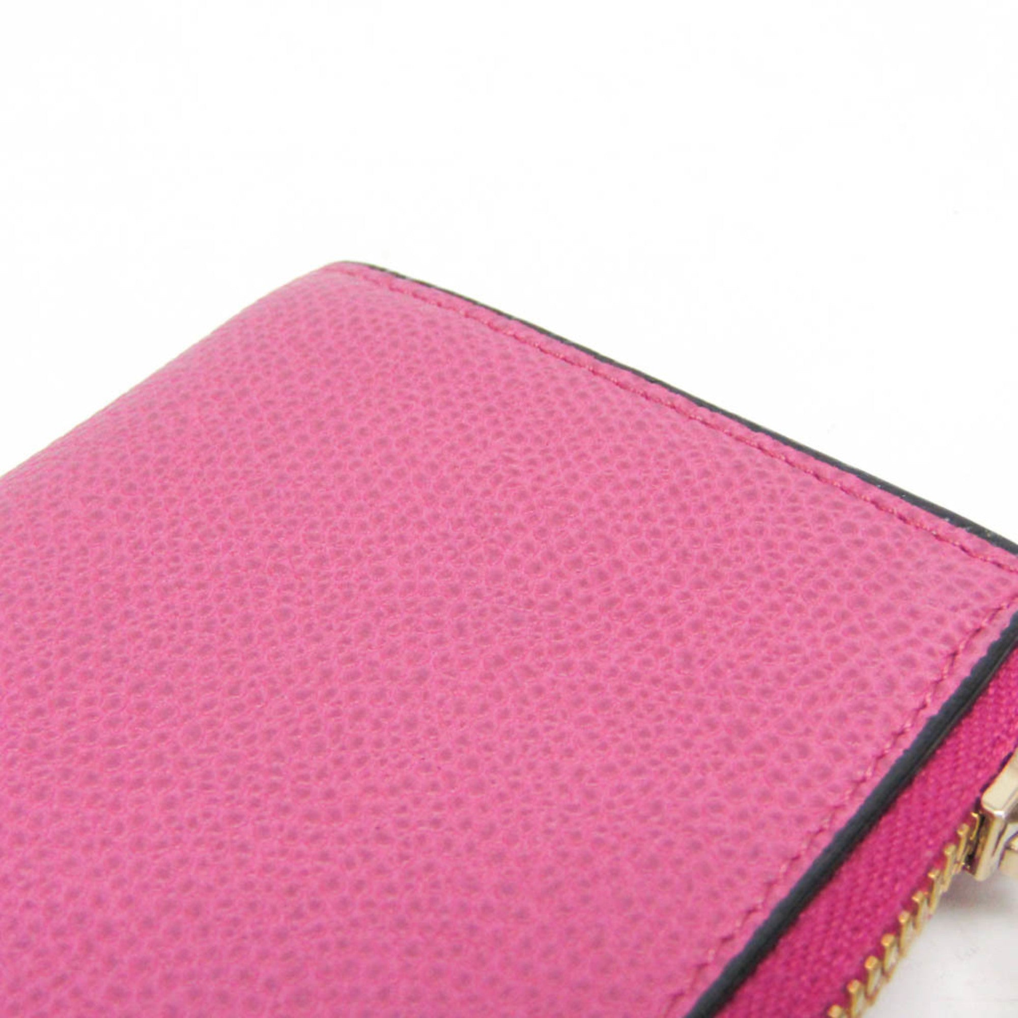 Valextra Multi-case Key Ring Men,Women Leather Coin Purse/coin Case Purple