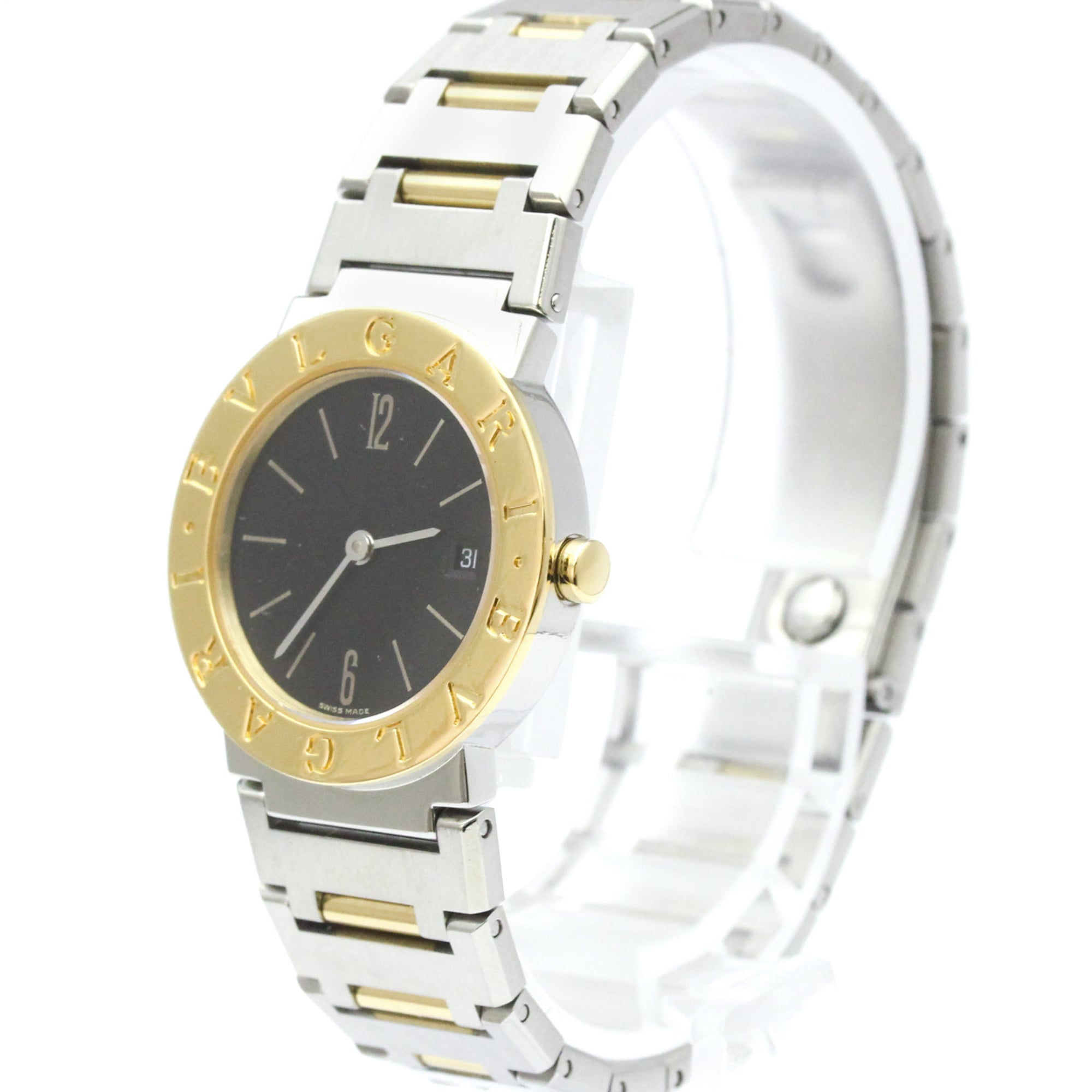 BVLGARI BVLGARI-BVLGARI 18K Gold Steel Ladies Watch BB26SGD Polished — Very Good