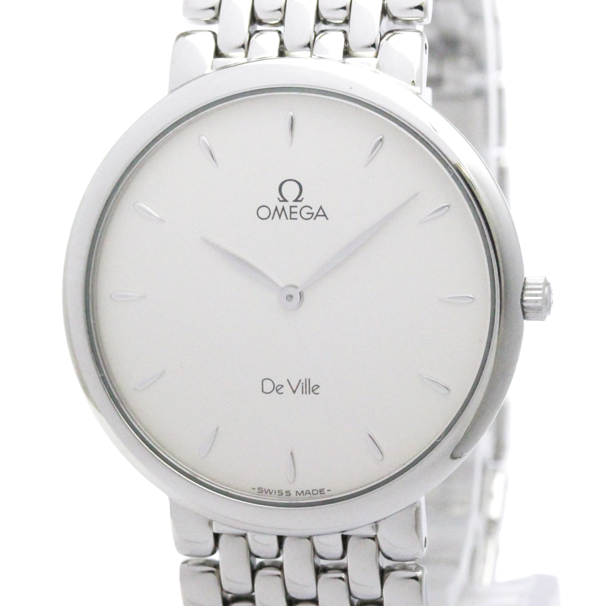 OMEGA De Ville Stainless Steel Quartz Mens Watch 7500.31 Polished — Very Good