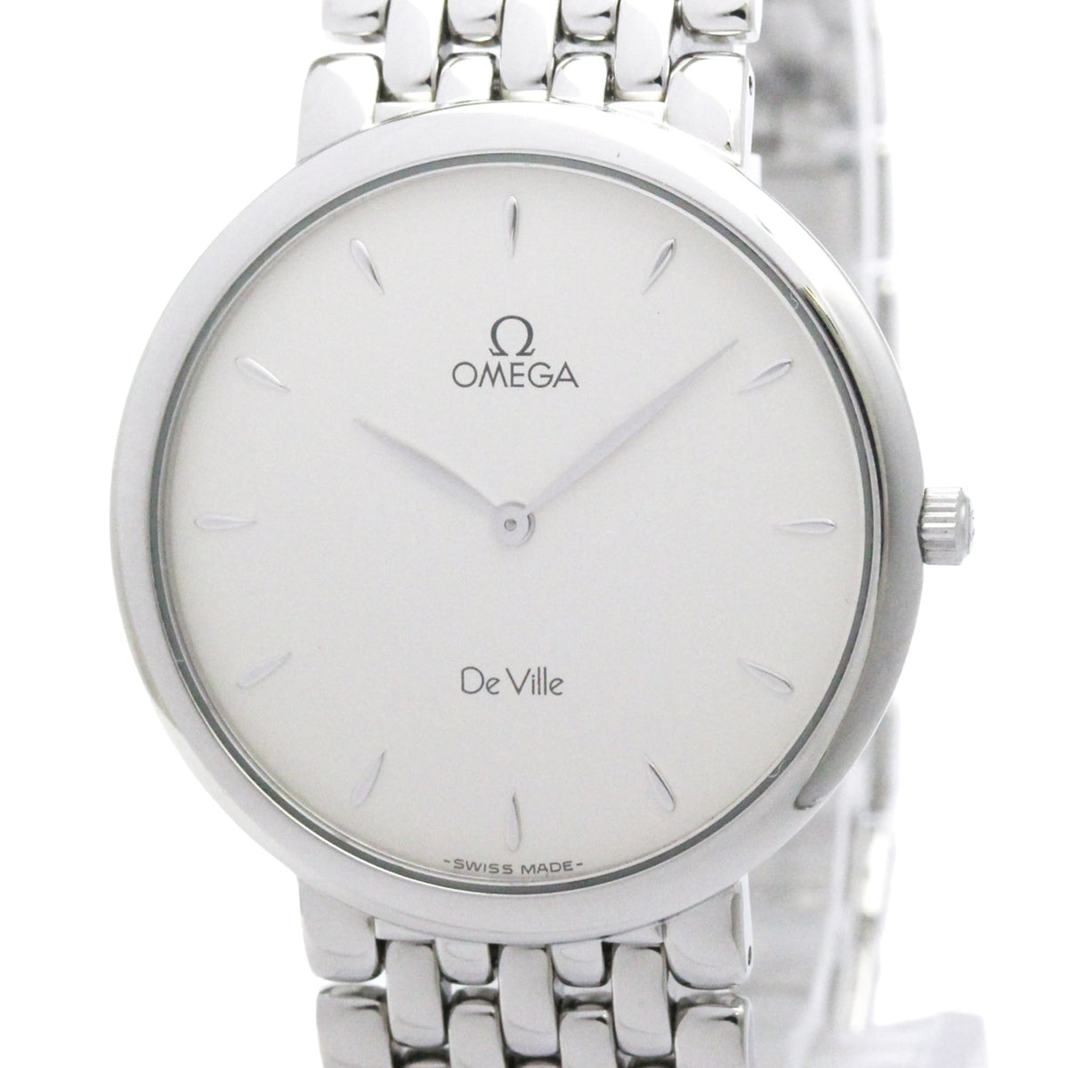 OMEGA De Ville Stainless Steel Quartz Mens Watch 7500.31 Polished — Very Good