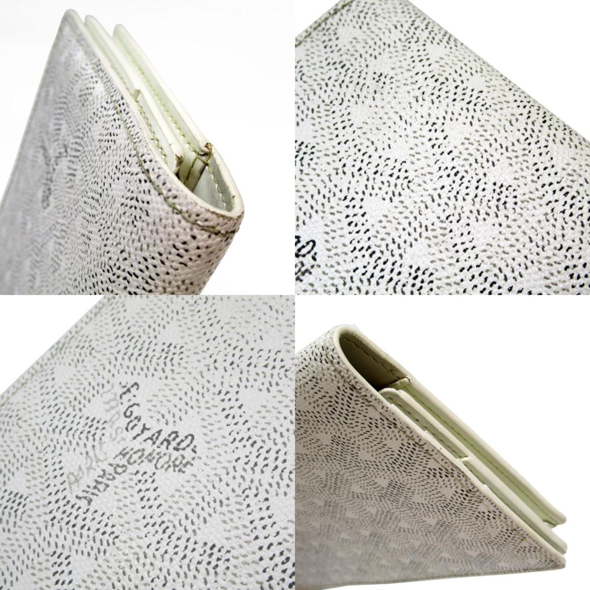 GOYARD Bi-fold Long Wallet Leather White Men's Women's t19234a