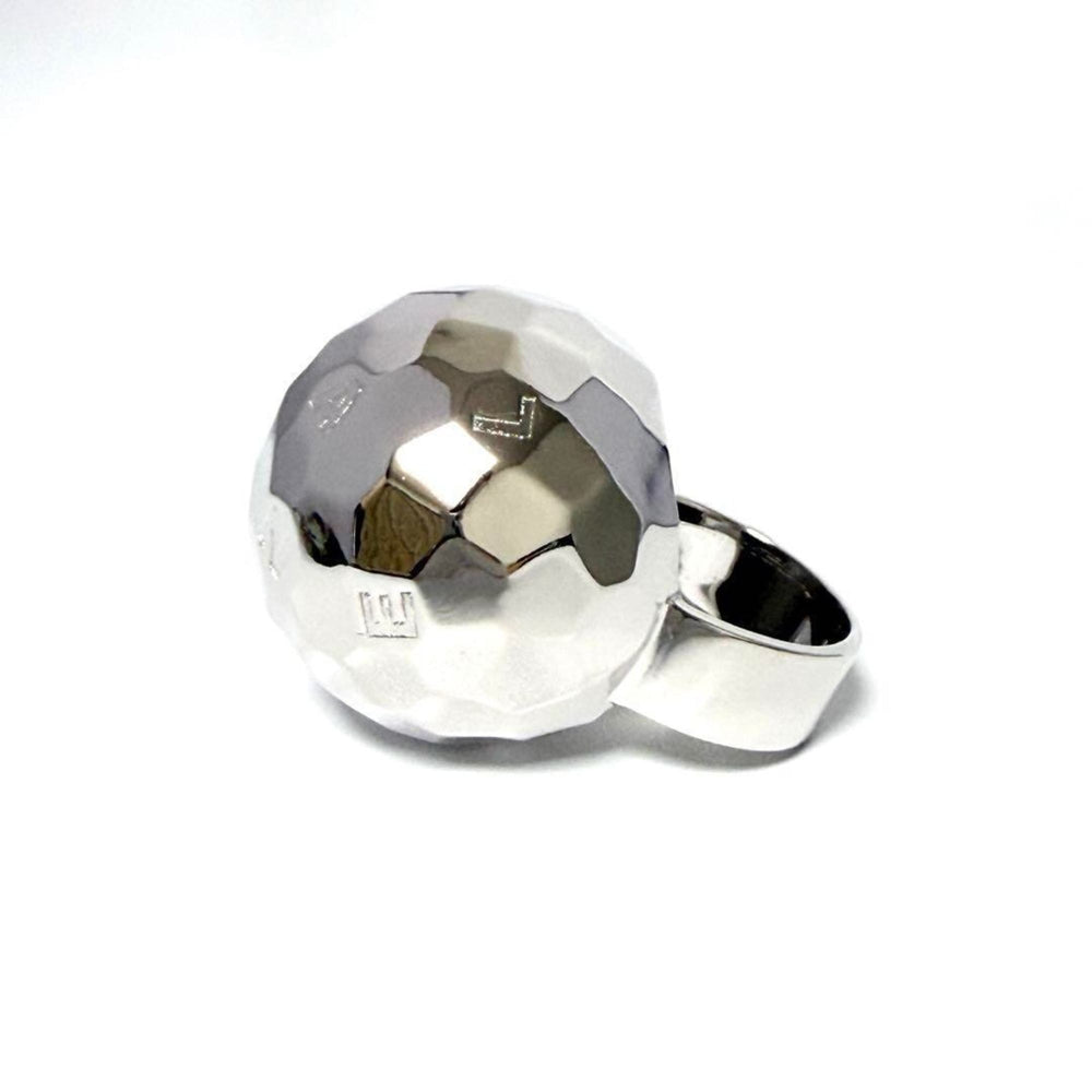 Chanel Women's Mirror Ball Ring, Silver — Like New