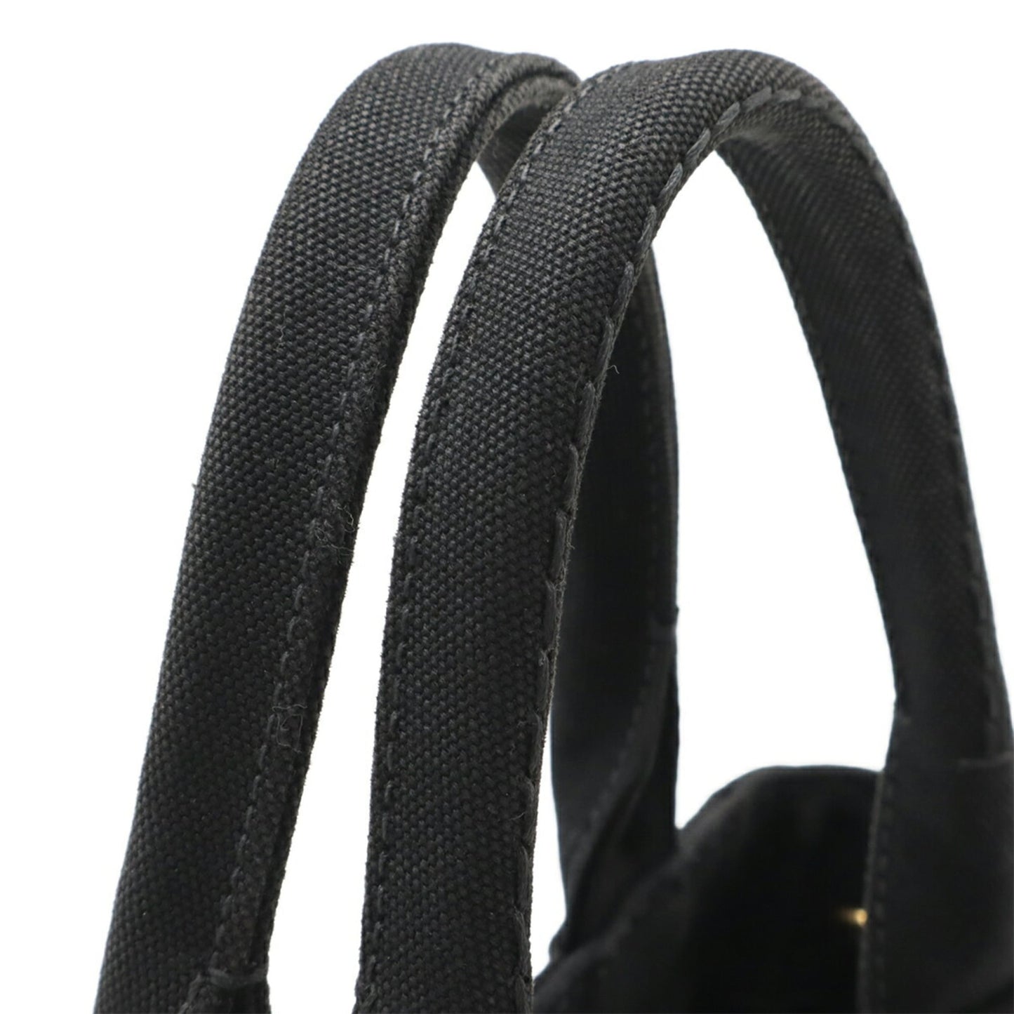 PRADA CANAPA Tote/Shoulder Bag, Canvas, Nero, Black, 1BG439