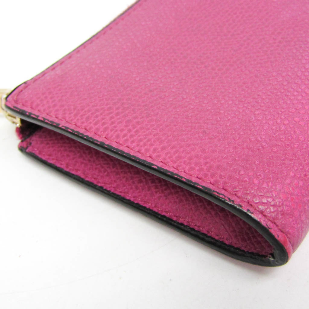 Valextra Multi-case Key Ring Men,Women Leather Coin Purse/coin Case Purple