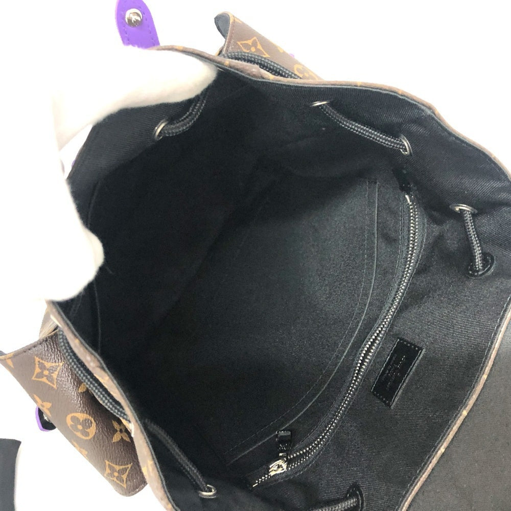 LOUIS VUITTON M46247 Monogram Macassar Christopher PM Backpack Bag Rucksack Canvas Men's Violet Purple E-240821-1 — Like New