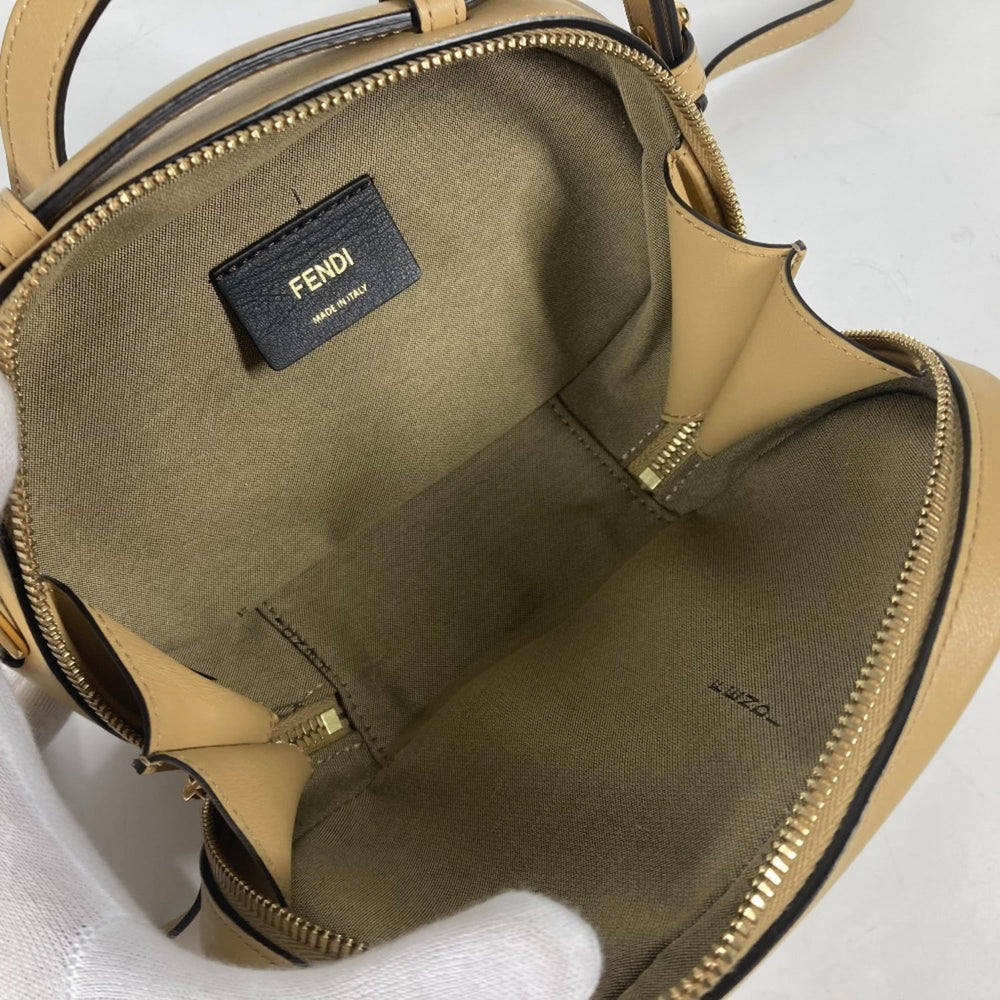 FENDI 8BS058 Pochette Camera Case Small Orlock MINI CAMERA CASE Bag Handbag Shoulder Leather Women's Beige — New - Store Return
