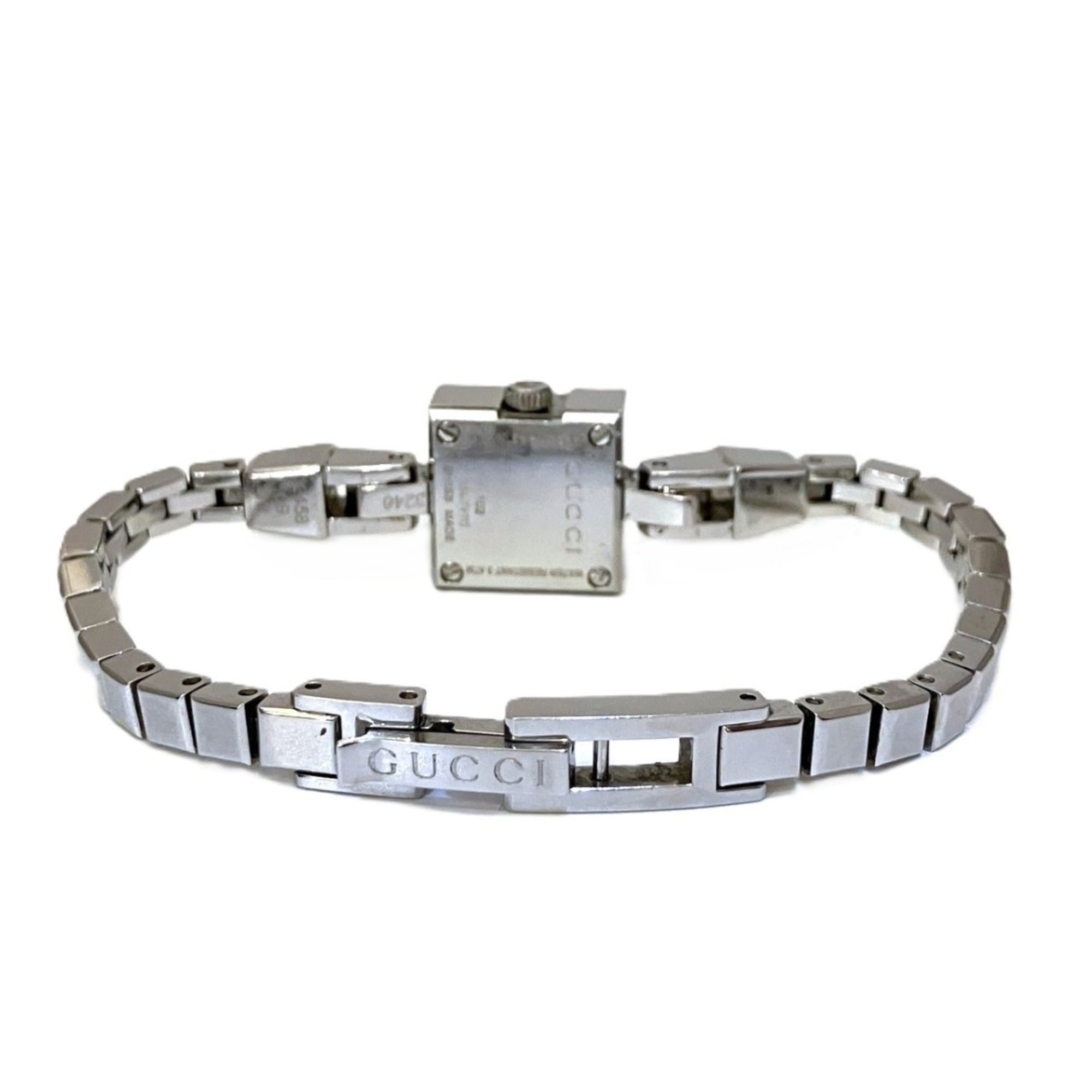 Gucci G-Mini watch, total weight 23.6g, stainless steel, quartz movement, silver dial, 120 — Good
