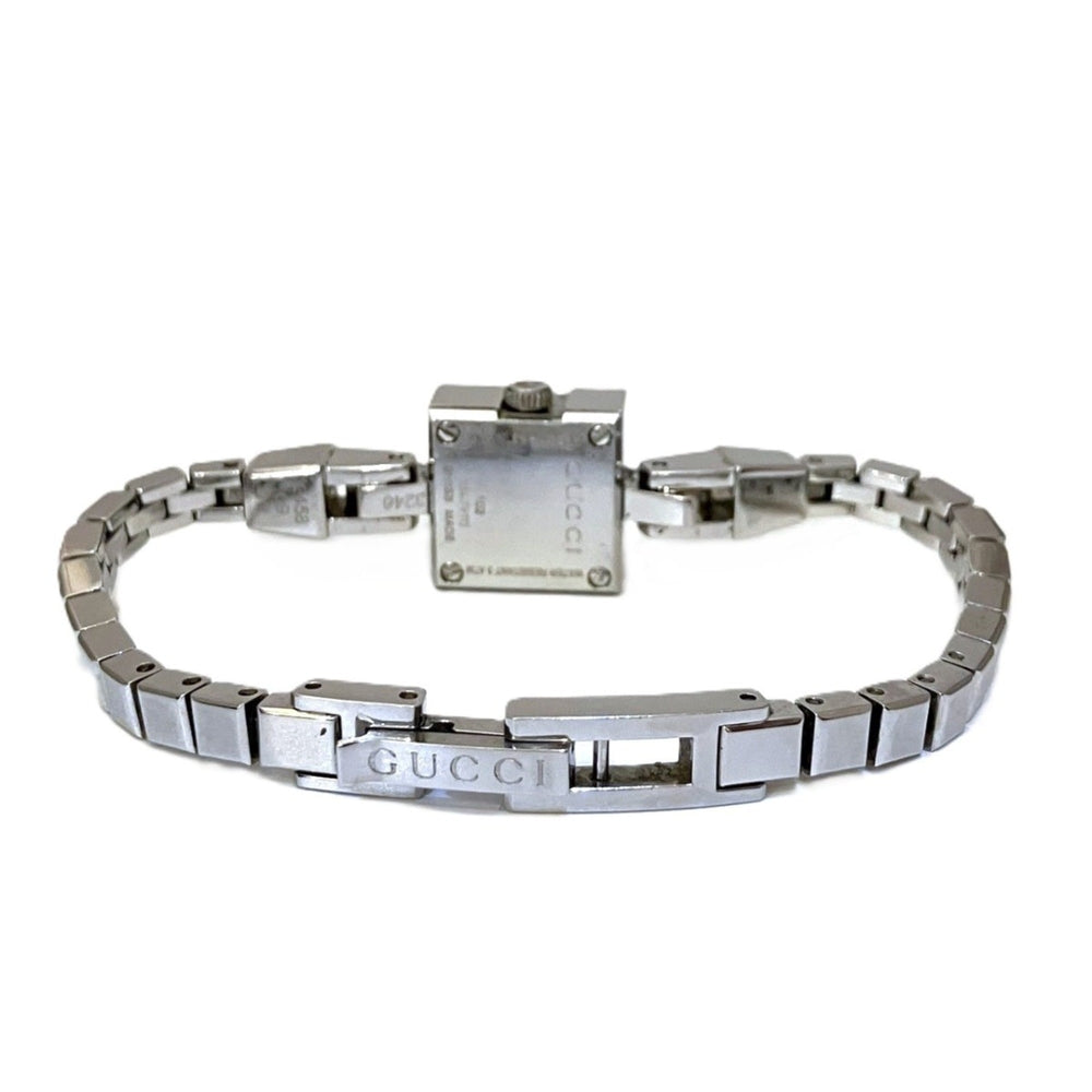 Gucci G-Mini watch, total weight 23.6g, stainless steel, quartz movement, silver dial, 120 — Good