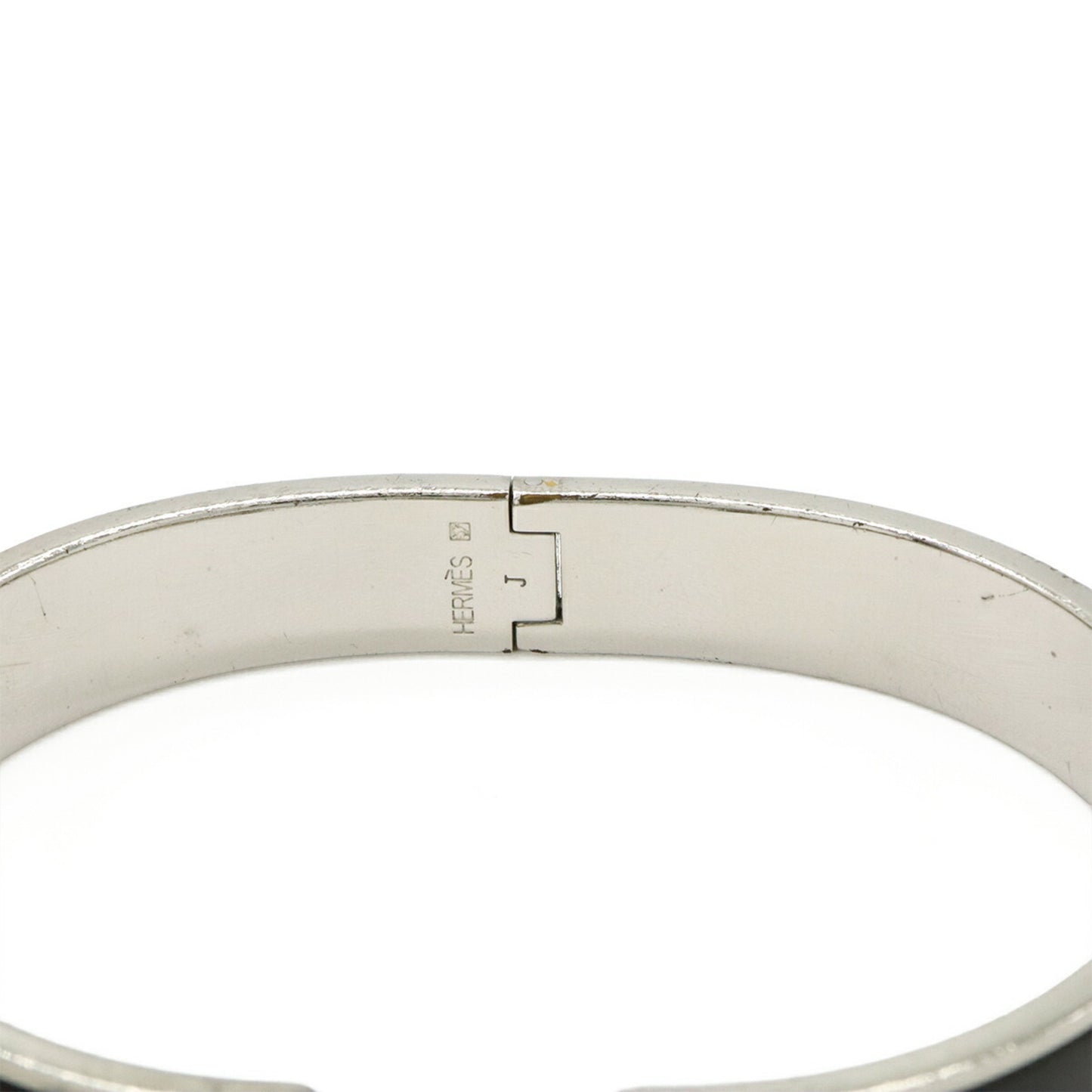 HERMES Click HH Ash Bracelet Bangle in Noir Matte Black