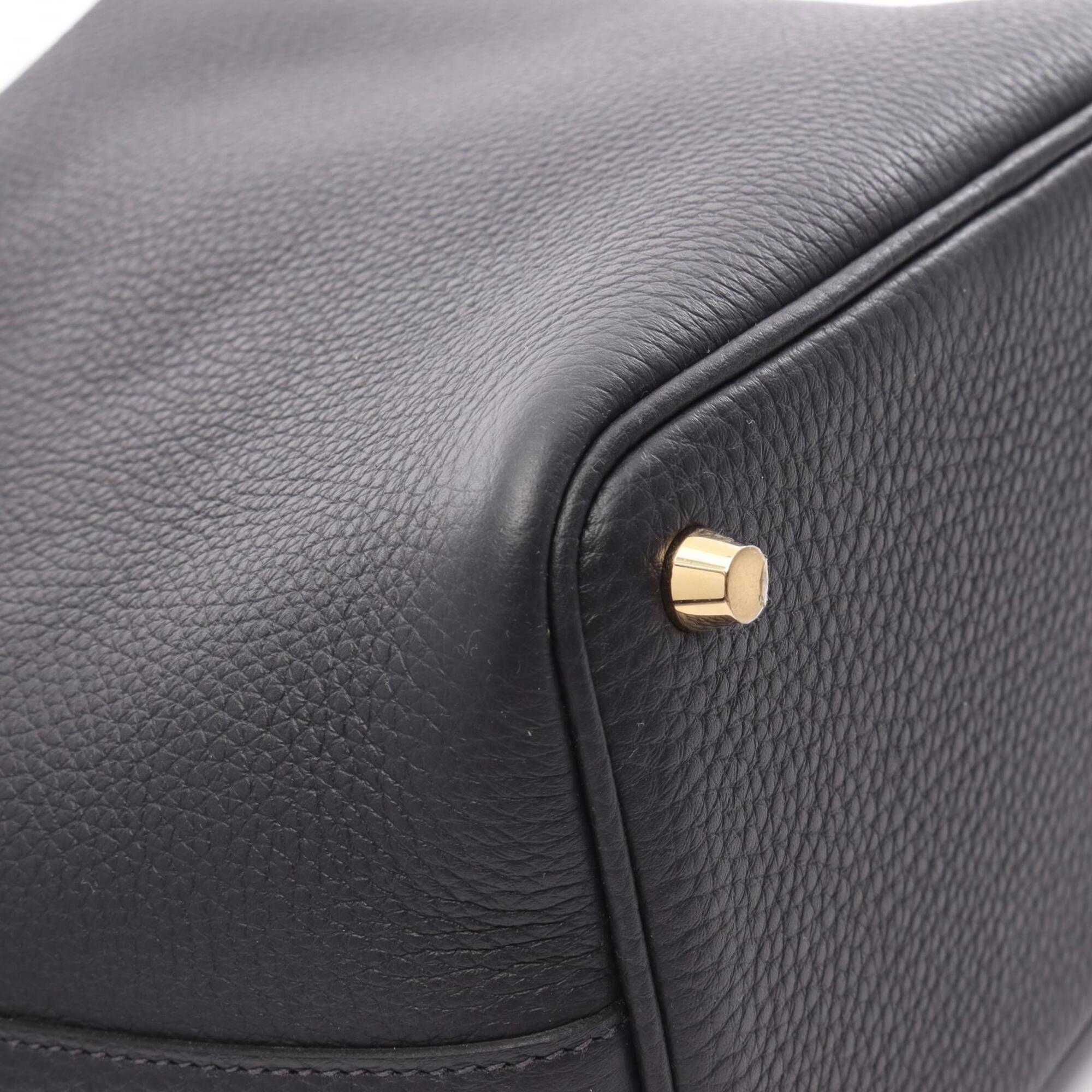 Hermes Picotin Lock PM Caban Handbag, made of Taurillon Clemence leather, women's, navy blue — New - Store Return