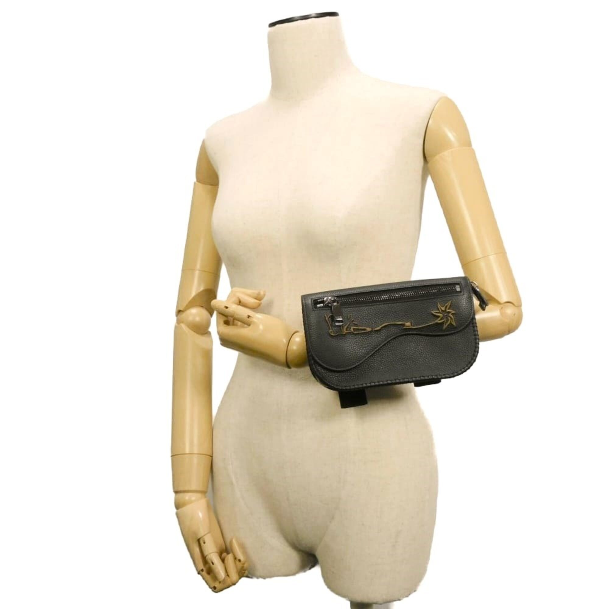 Christian Dior Dior Cactus Jack Saddle Arm Pouch Handbag with Logo Embroidery, 3-Way Design, Travis Scott, 2ADCA390SOT_H03E, Men's — Like New