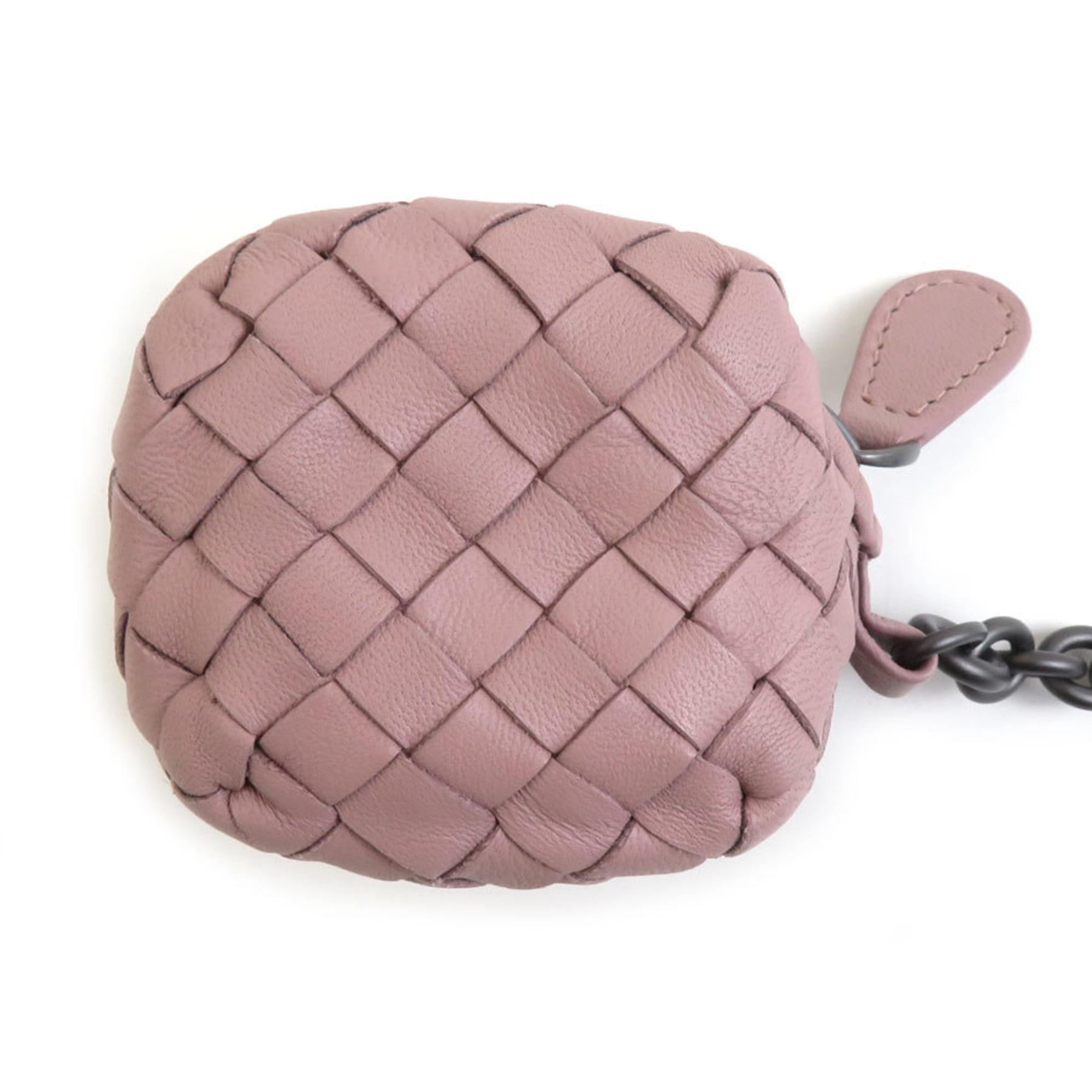 Bottega Veneta wallet with coin purse in intrecciato leather, dusty pink, women's, r10950a