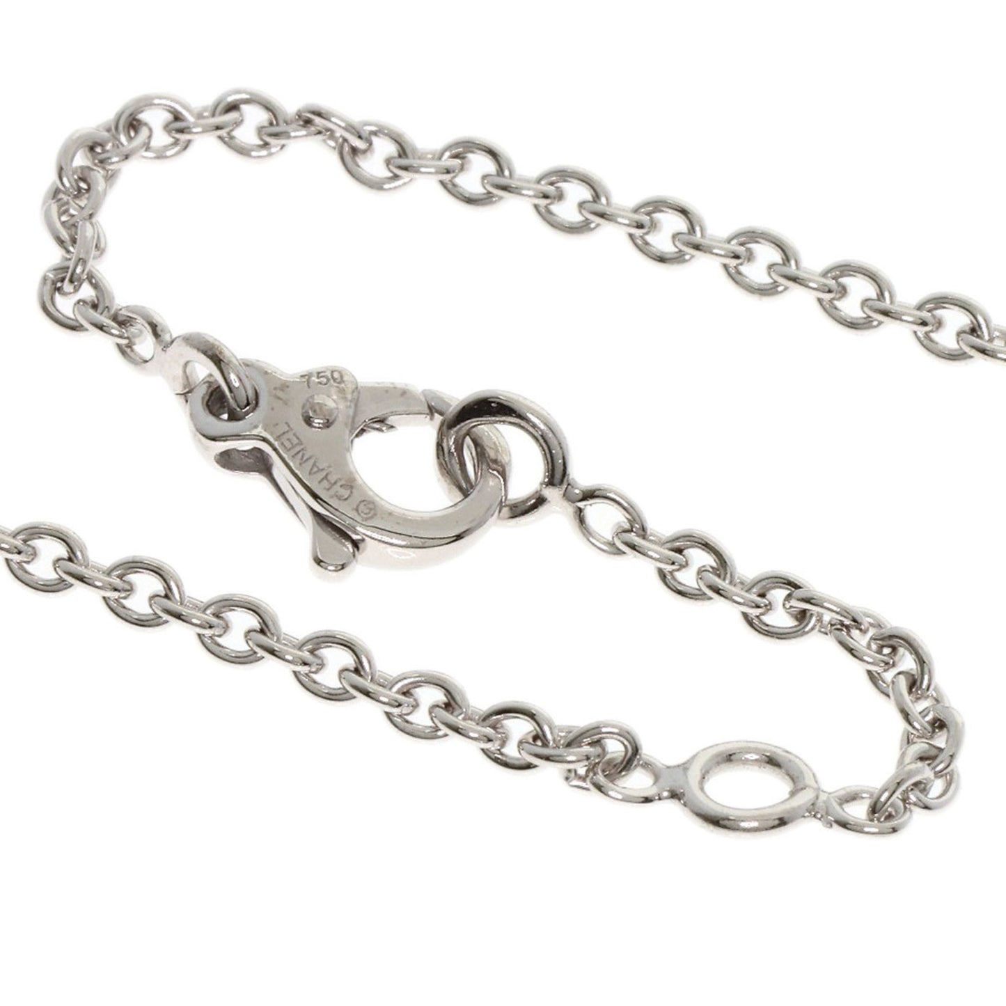 CHANEL Pink Sapphire and Diamond Necklace in 18K White Gold for Women