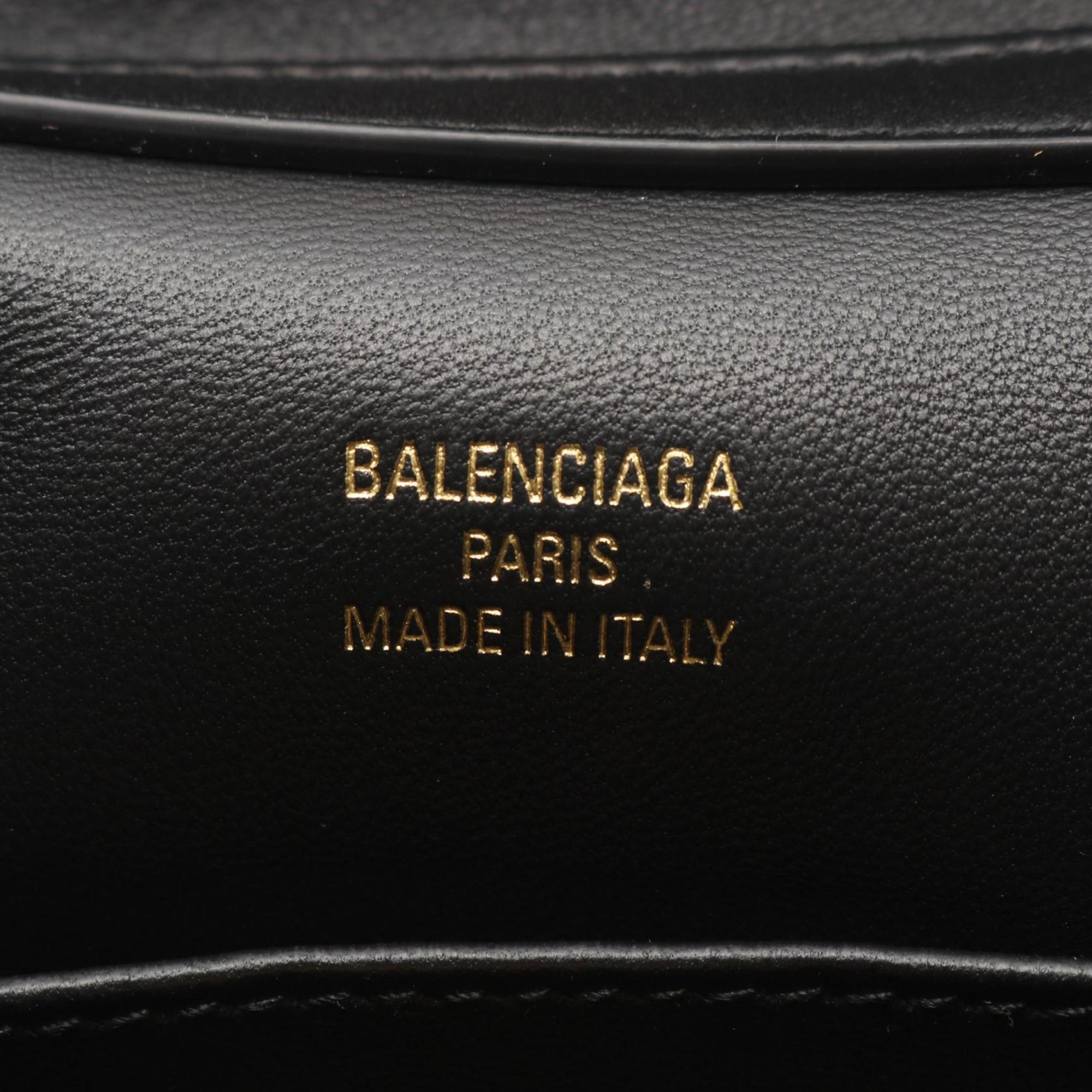 Balenciaga Rodeo Handbag, Leather, Women's, Black, 8437122AA4V1000