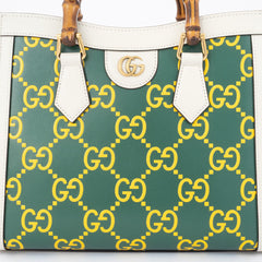 Gucci Diana Small Handbag 660195 Leather Green|Yellow Women's Bamboo Tote GUCCI — Like New
