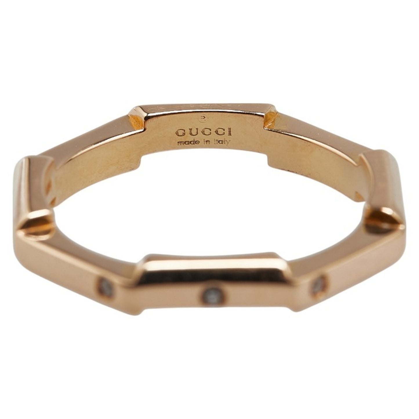 Gucci Link to Love Mirror Diamond Ring, #9, 18K Pink Gold, Women's