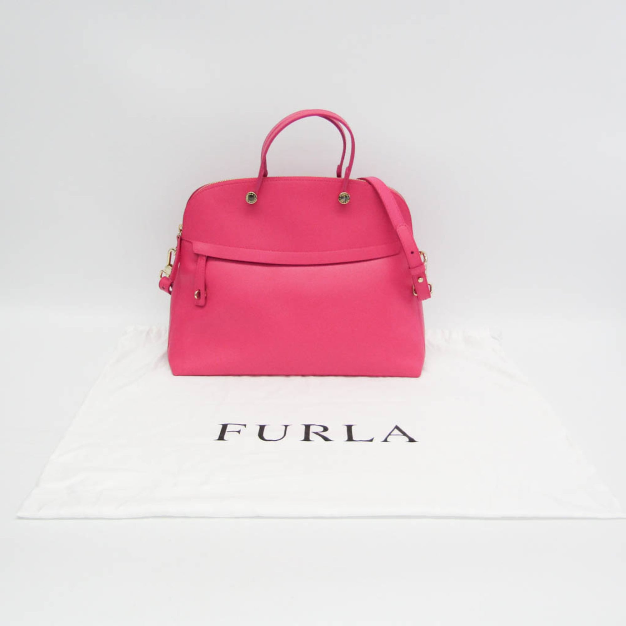 Furla Piper L Women's Leather Handbag,Shoulder Bag Pink