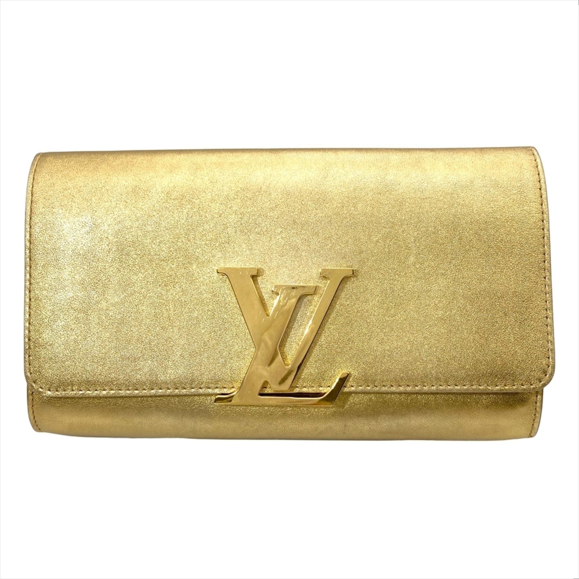 Louis Vuitton Pochette Louise EW Clutch Bag M94334 Gold with Hardware TR1123 Women's