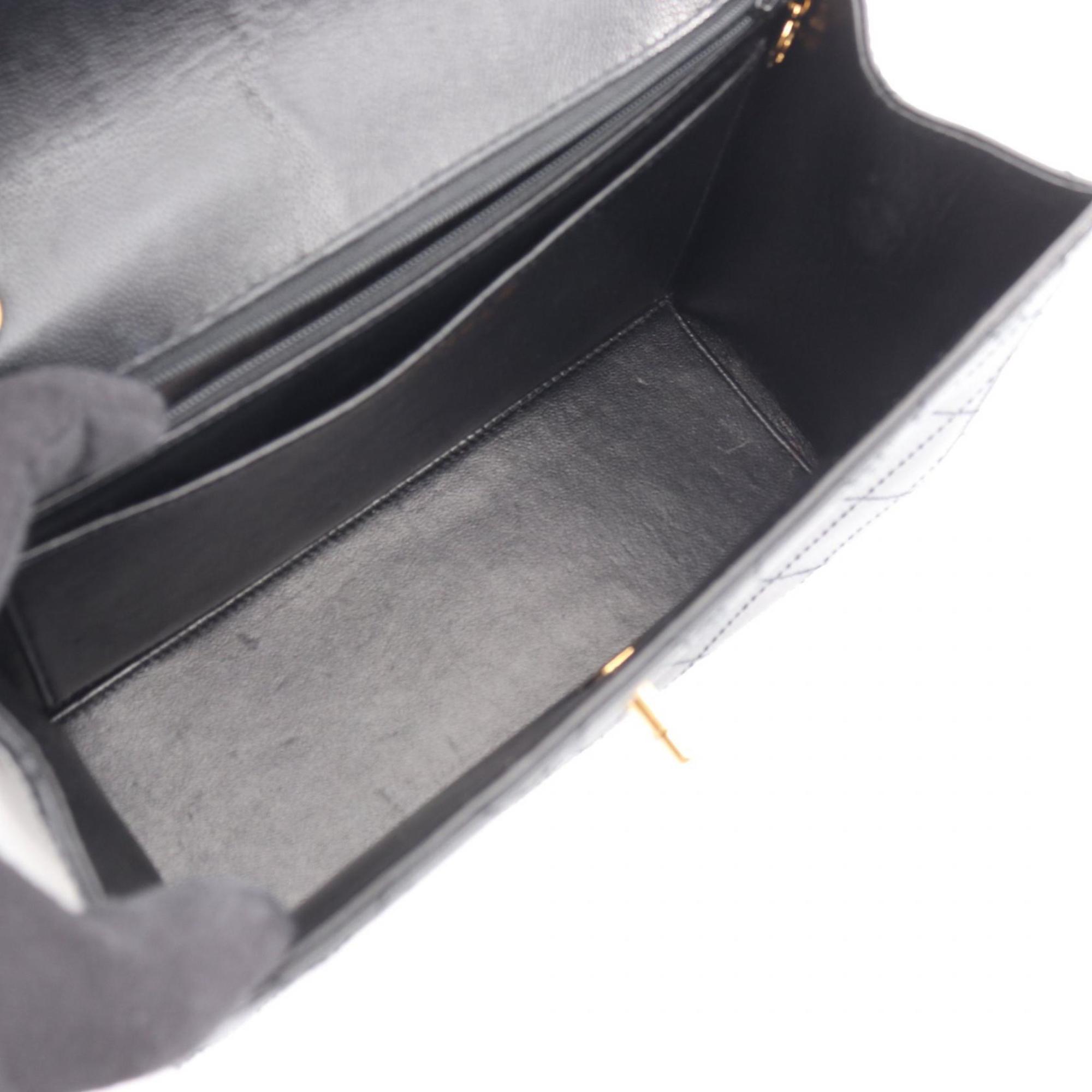 CHANEL Matelasse Shoulder Bag/Handbag in Grained Calfskin Leather, Women's, Black