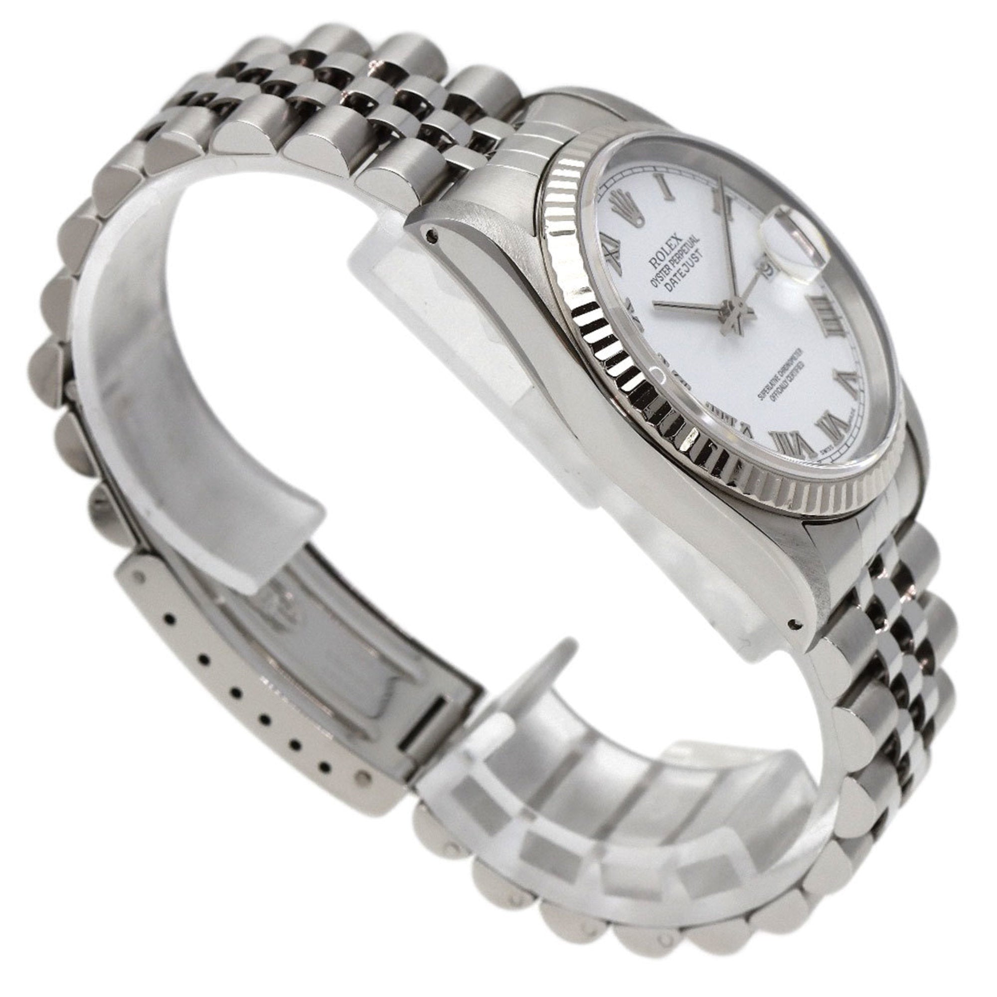 Rolex 16234 Datejust Watch, Stainless Steel, 18K White Gold, Men's