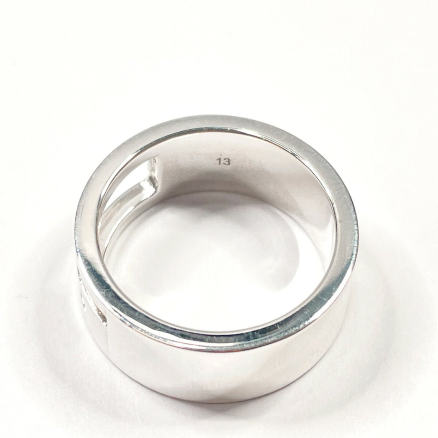 GUCCI Branded Cutout G Ring, 925 Sterling Silver, Size 12, Women's