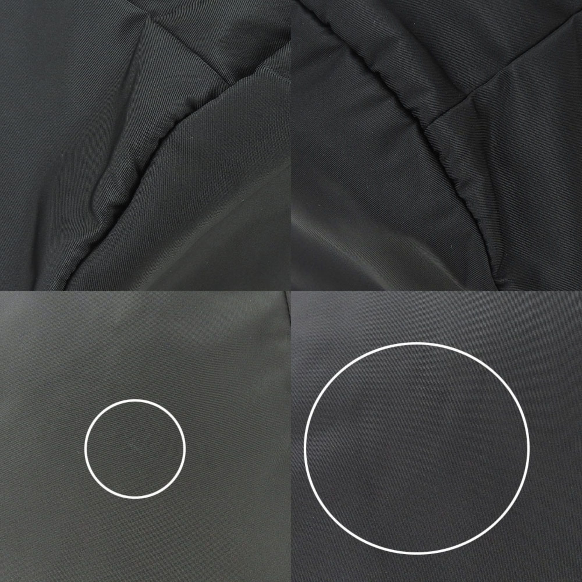 Prada tote bag shoulder large nylon black leather ladies PRADA NERO