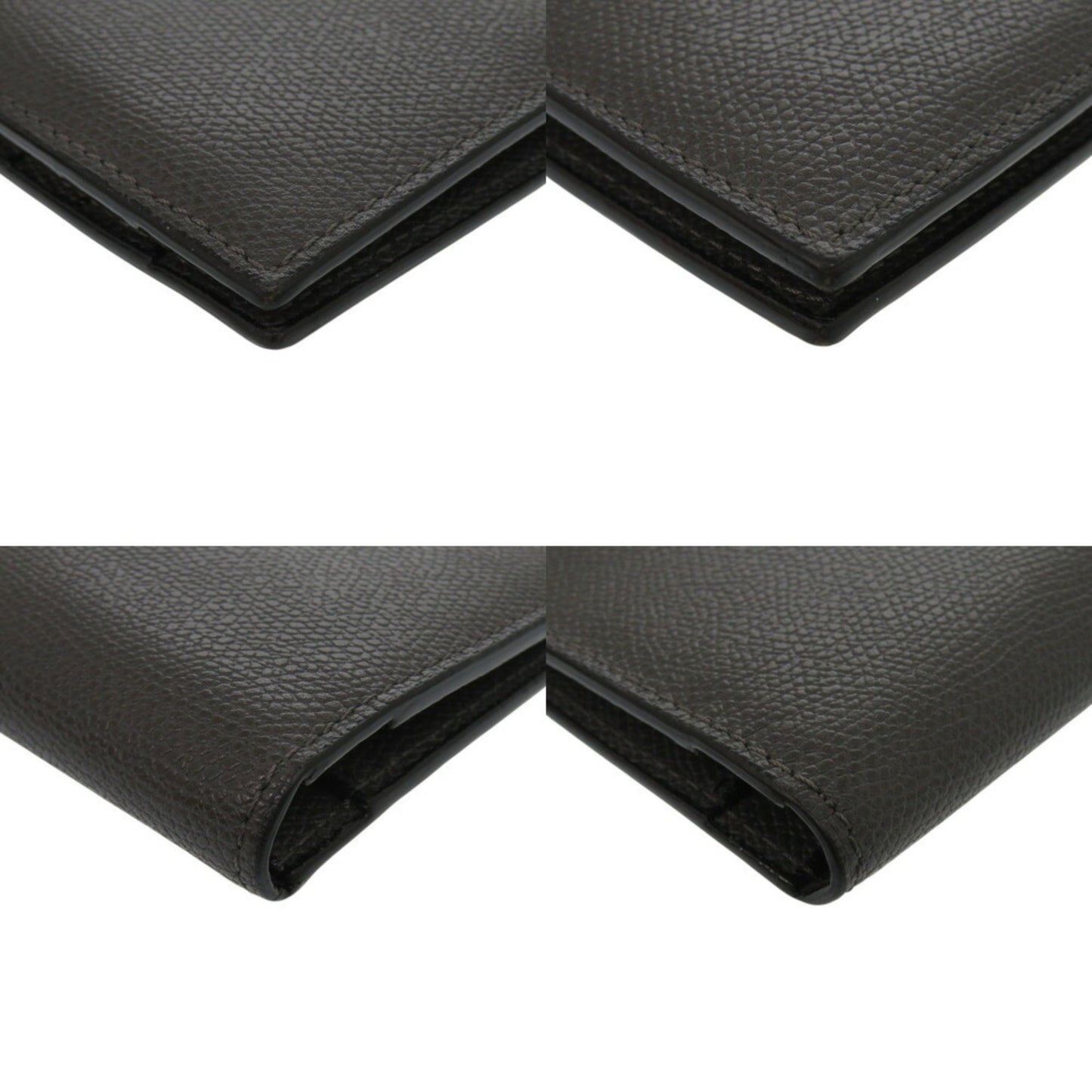 Valextra Black Leather Long Wallet 0594Valextra