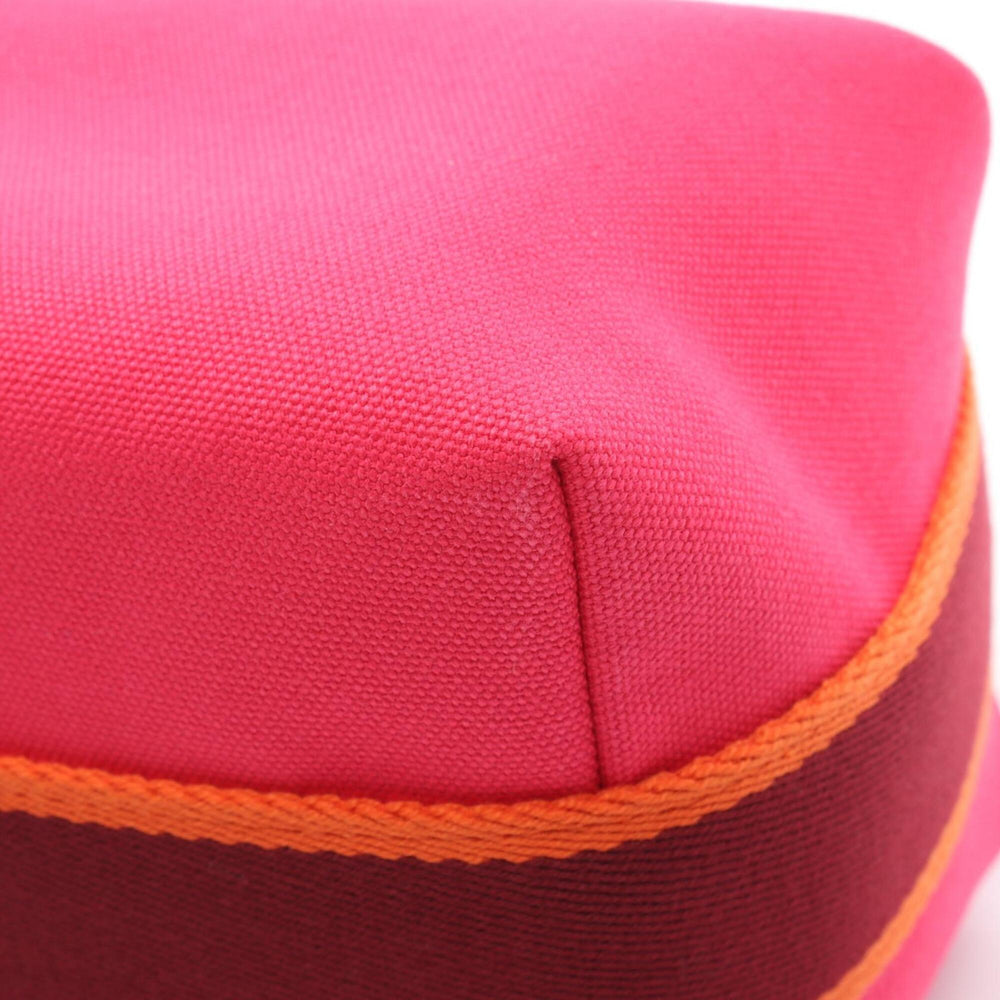 Hermes Bride à Bracque PM Handbag, Canvas, Women's, Pink, Bordeaux, Orange, H104222M 04 — New - Store Return