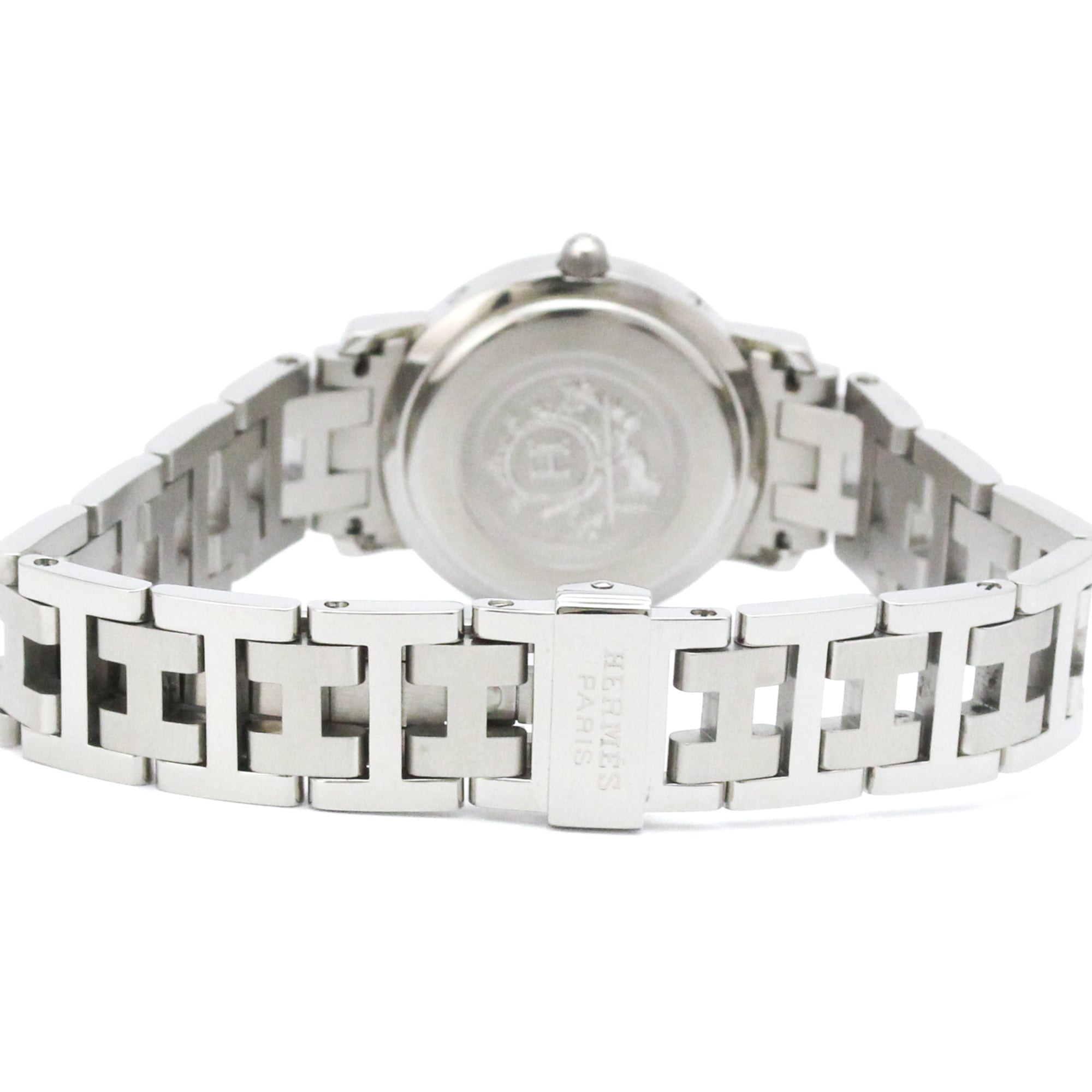HERMES Clipper Stainless Steel Quartz Ladies Watch CL4.210 Polished — Very Good