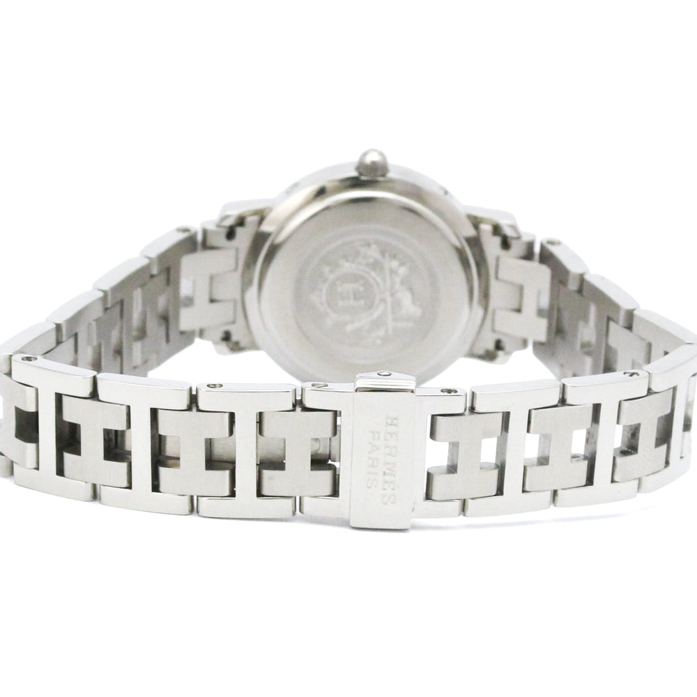 HERMES Clipper Stainless Steel Quartz Ladies Watch CL4.210 Polished — Very Good