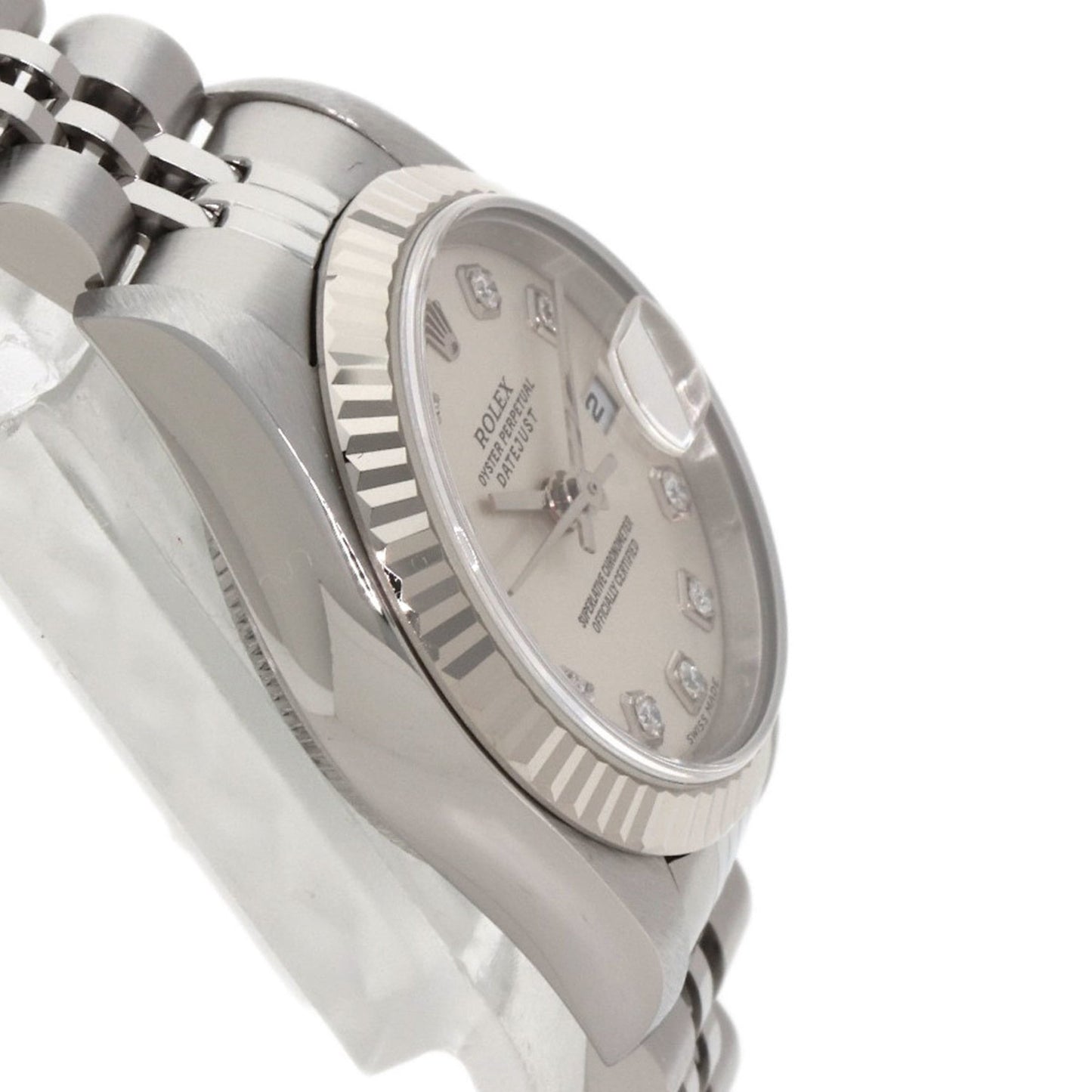 Rolex 79174 Datejust 10P Diamond Watch Stainless Steel/SS/18K White Gold Women's ROLEX