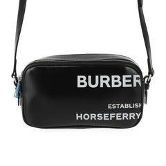 BURBERRY Camera Micro Horseferry Shoulder Bag 8022339 Coated Canvas Leather Black White Crossbody Pochette 2409053010026R1 — New - Store Return
