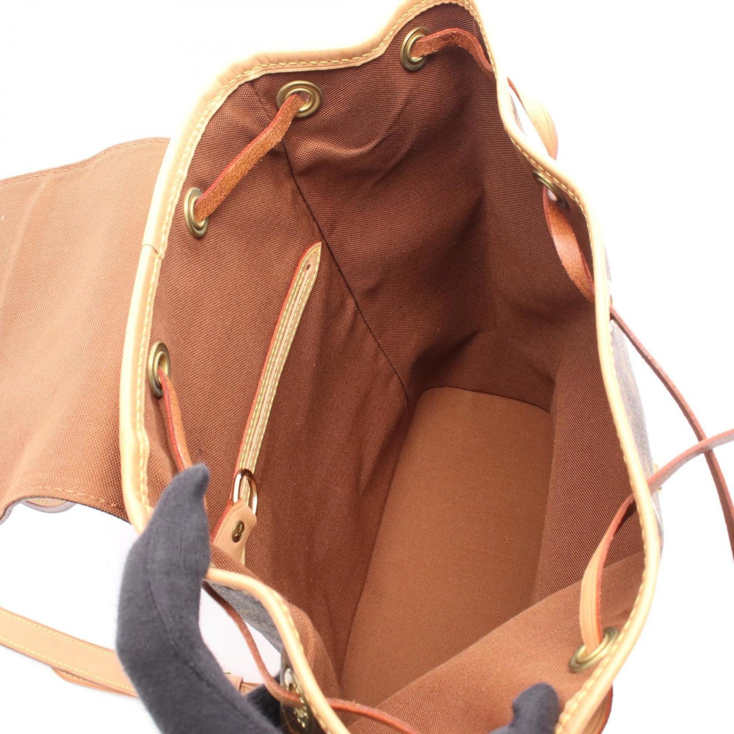 Louis Vuitton Montsouris MM Monogram Backpack, Coated Canvas and Leather, Brown, M51136, Women's