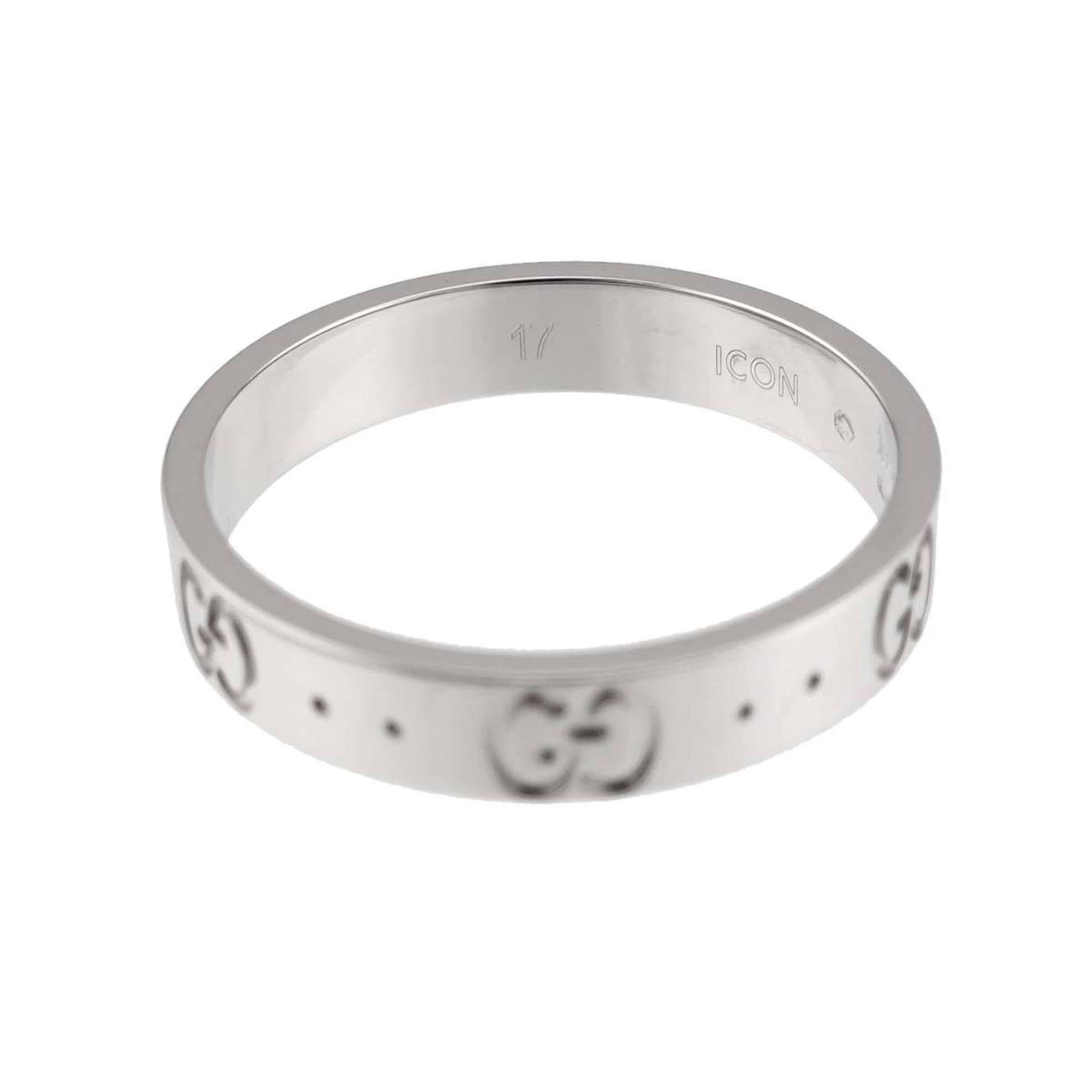 Gucci Icon Ring #17, 18K WG (White Gold 750) — Like New