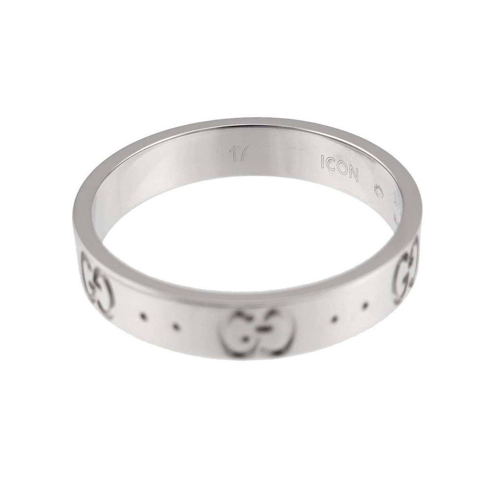 Gucci Icon Ring #17, 18K WG (White Gold 750) — Like New