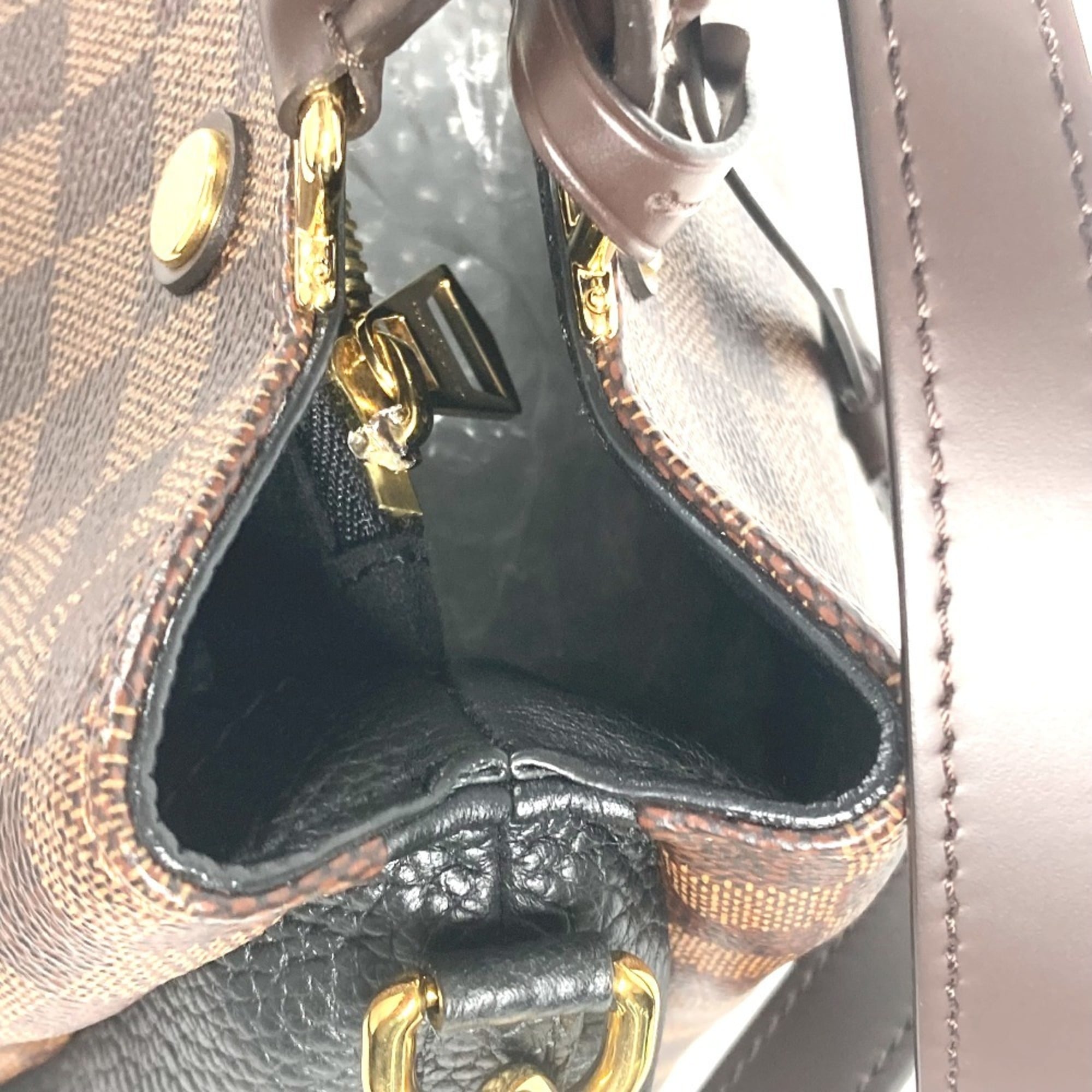LOUIS VUITTON N41673 Damier Brittany Handbag Shoulder Bag Tote Canvas Women's Ebene Brown L-240829-8 — Like New