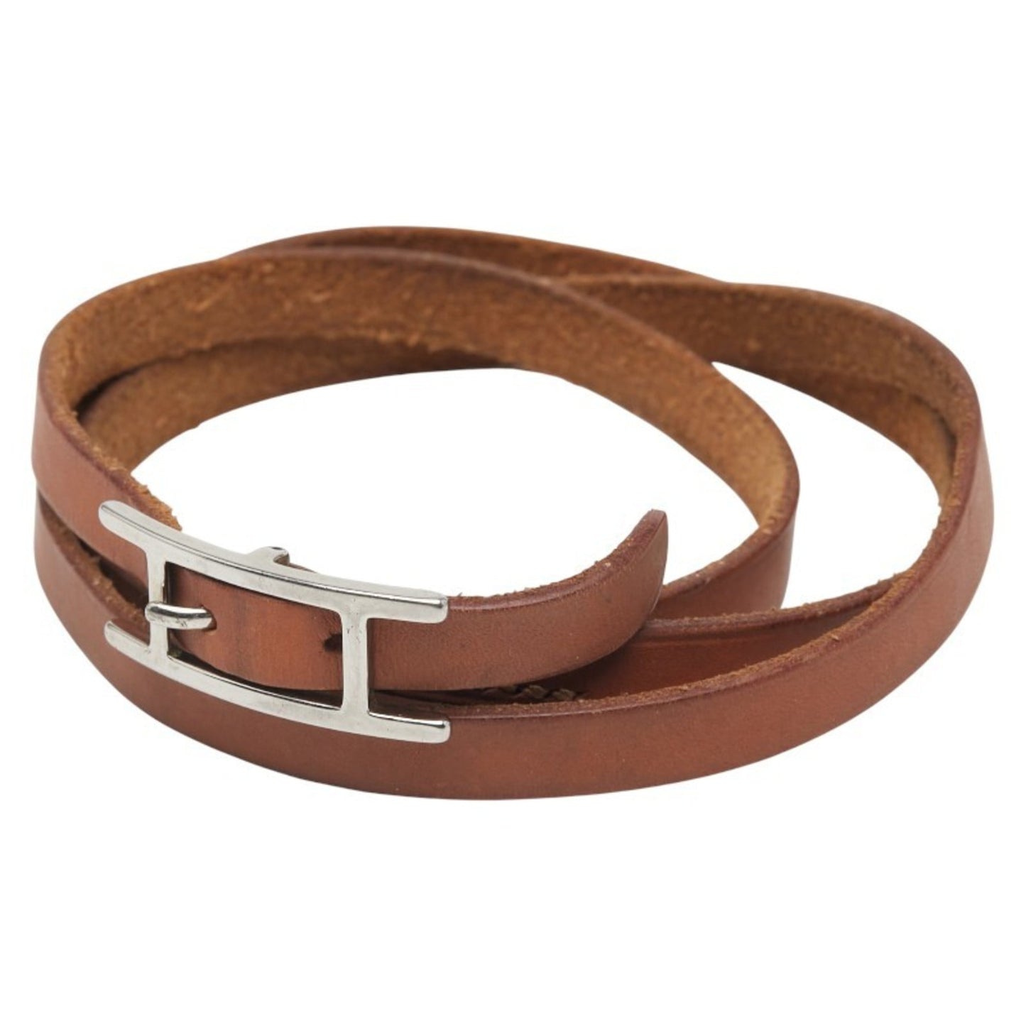 Hermes Api 3 Bracelet, 3-Row Brown Leather, Women's, HERMES