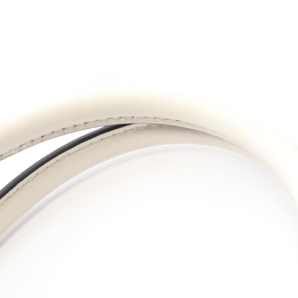 Prada embossed logo handbag, leather, women's, white, 1BA333