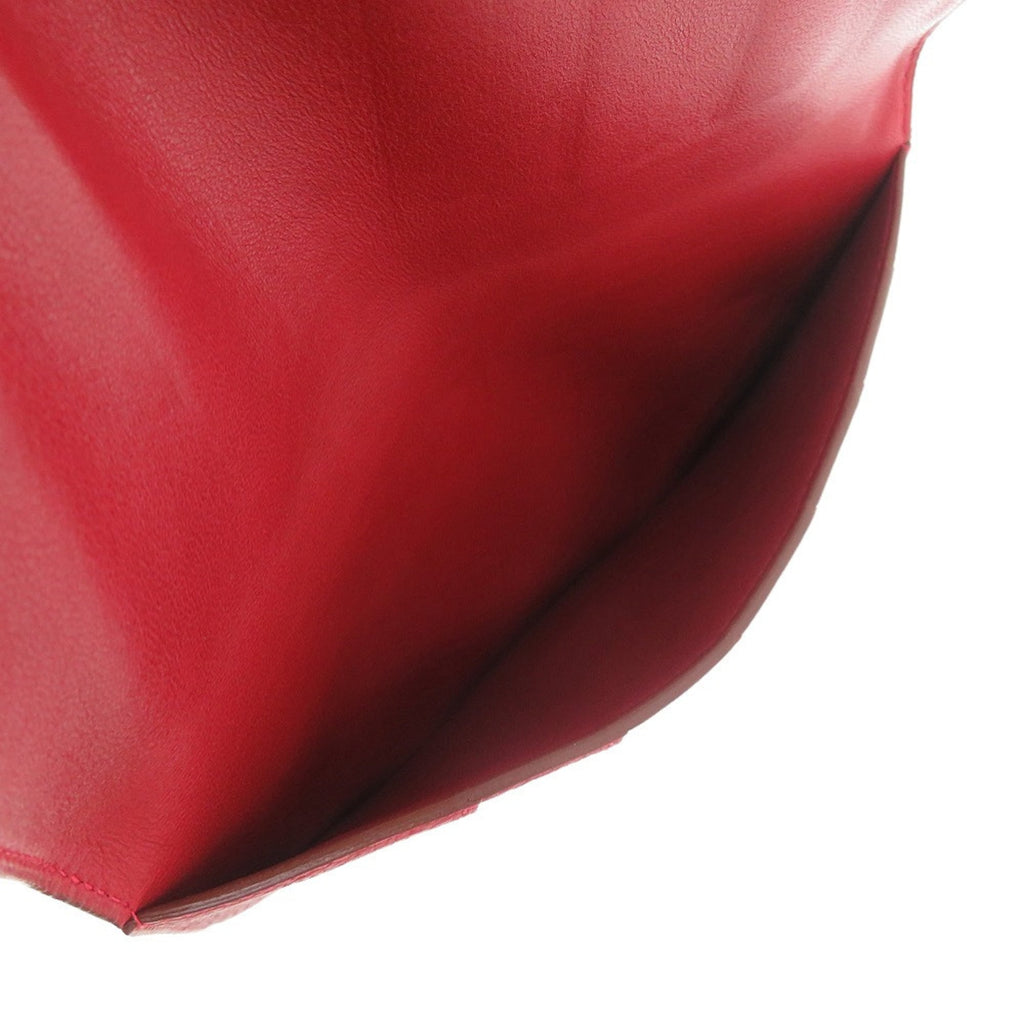 Excellent condition Hermes Dogon MM Togo red long wallet 0026