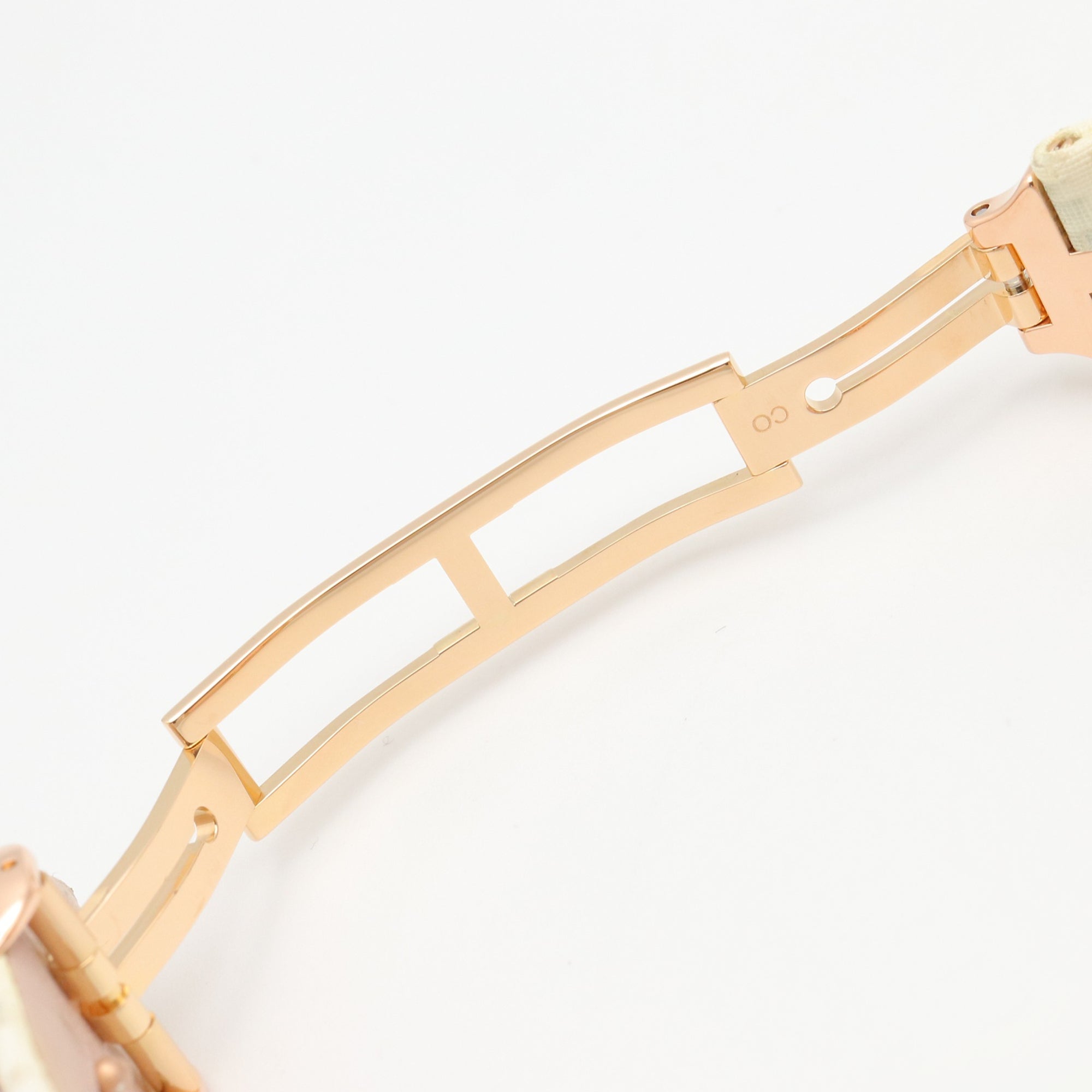 Bulgari BVLGARI Astrale Cerchi Diamond & Colored Stone Watch, 18K Pink Gold (PG), Diamond, Leather Strap, Women's, White, White Shell, AEP36G — Very Good