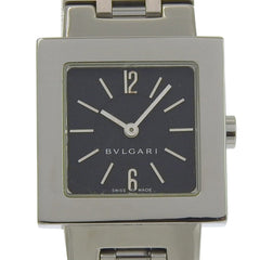 Bulgari BVLGARI Quadlard Watch SQ22SS Stainless Steel Black Quartz Analog Dial Women's — Very Good