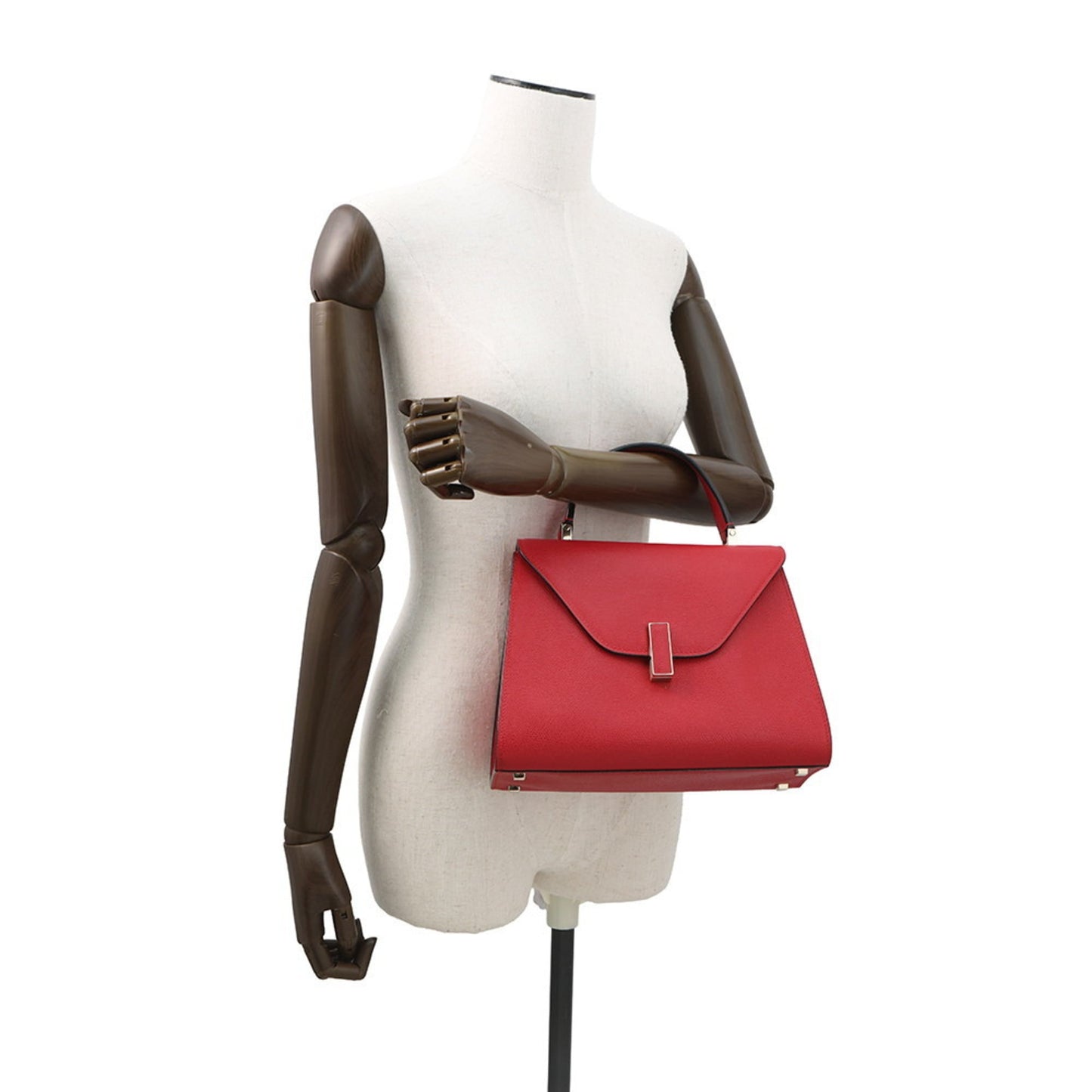 Valextra Iside Medium Handbag WBES0056028LOC99PTG 2-way Red